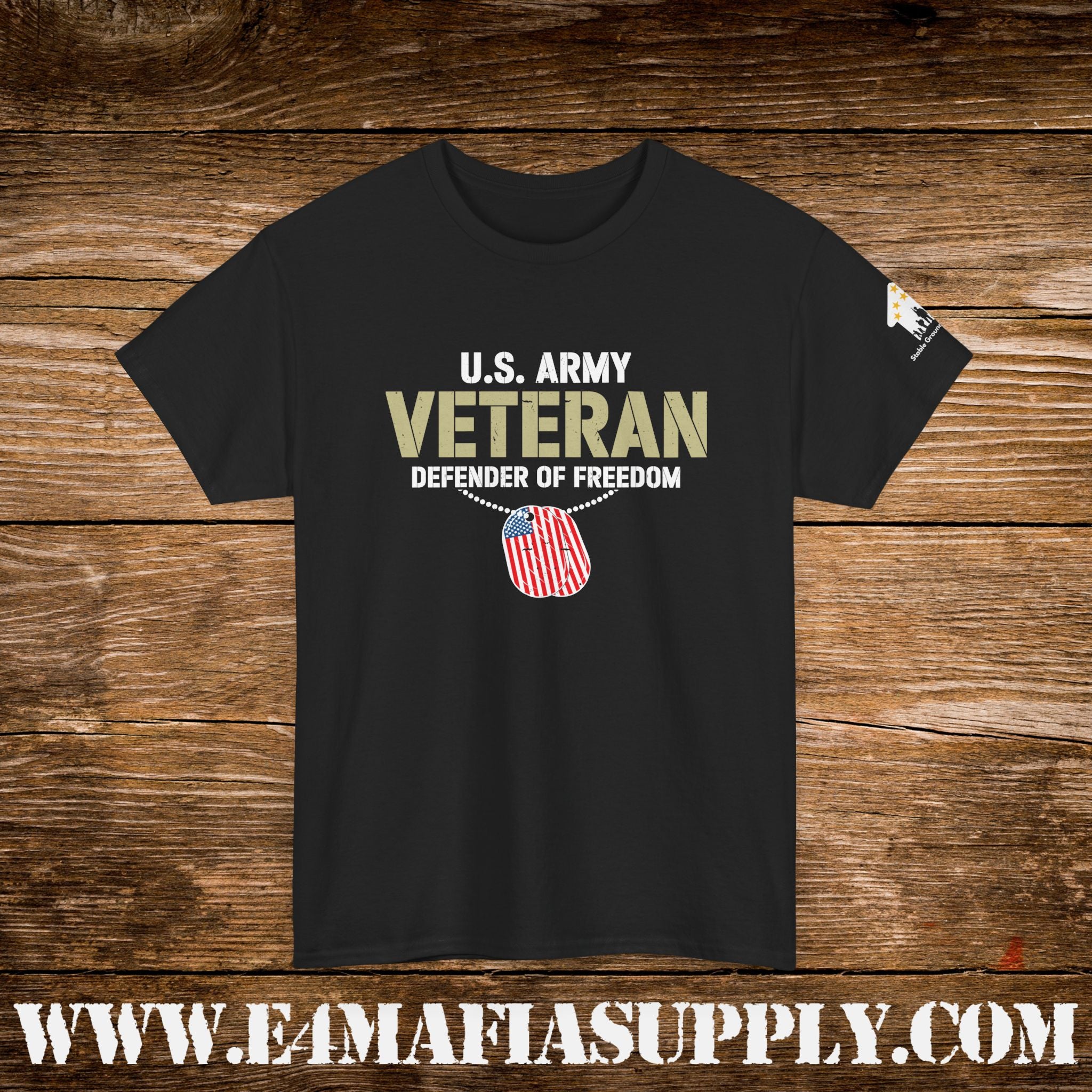 “U.S. Army Veteran – Defender of Freedom” Patriotic Military T-Shirt
