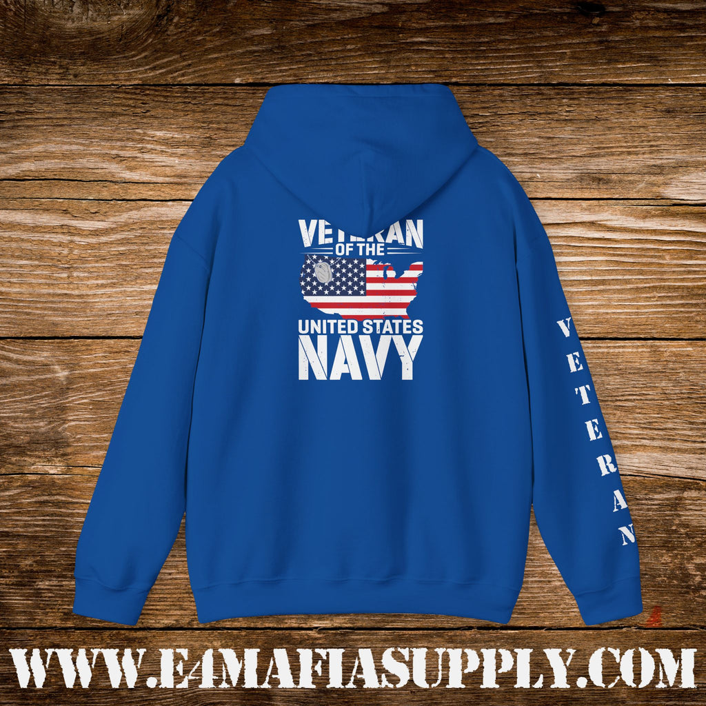 United States Navy Veteran Hoodie – Patriotic Flag Edition