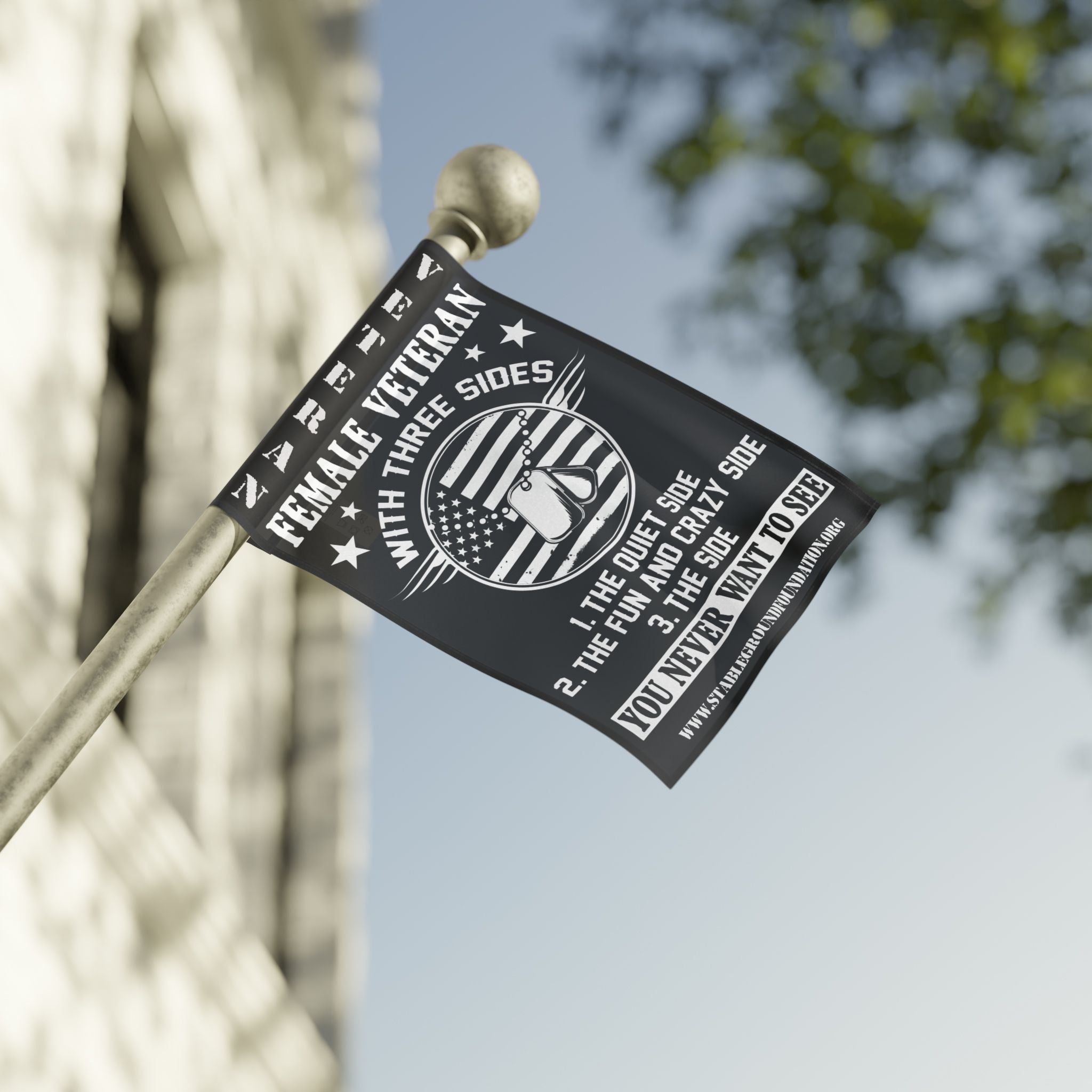 Female Veteran Flag — Three Sides of Strength, Sass, and Service