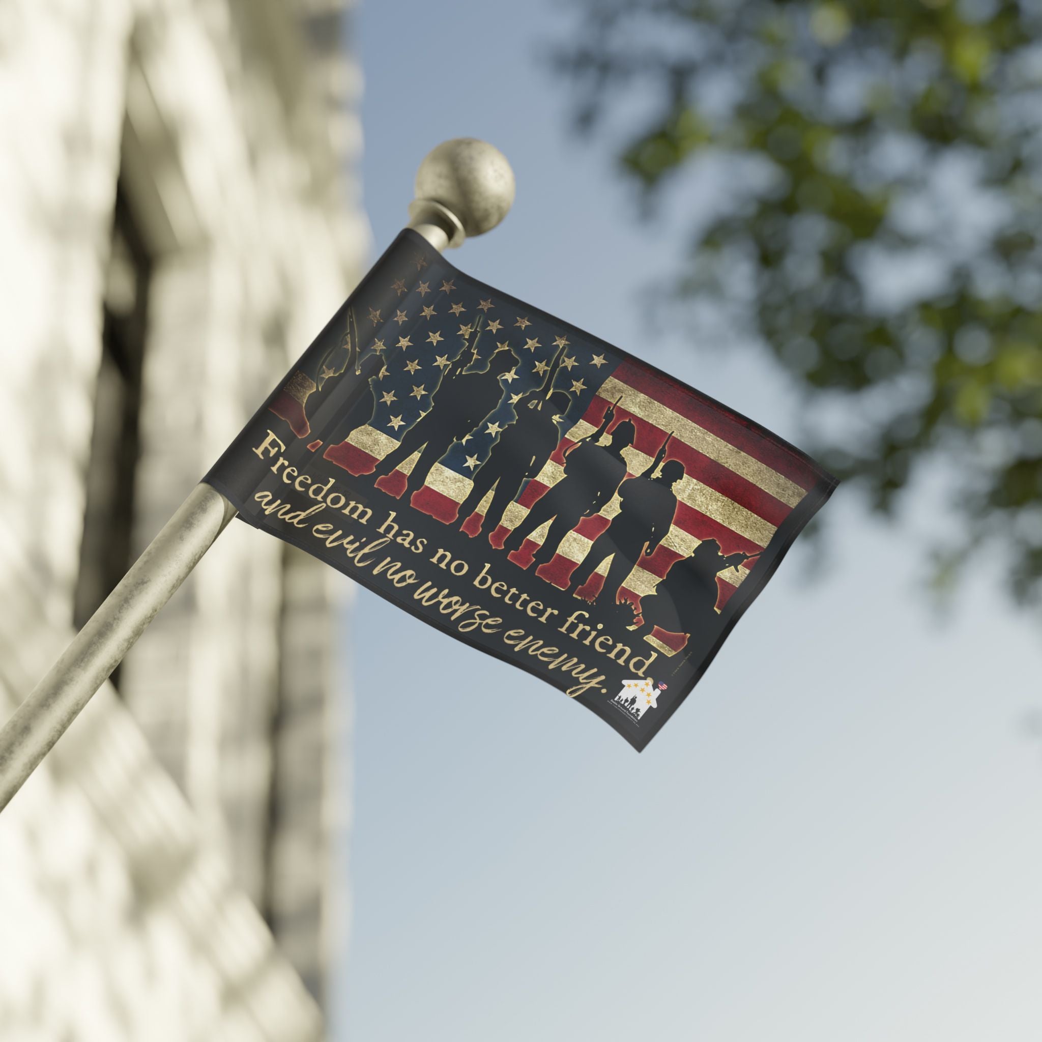 Freedom Has No Better Friend Flag – Patriotic Military Tribute Flag