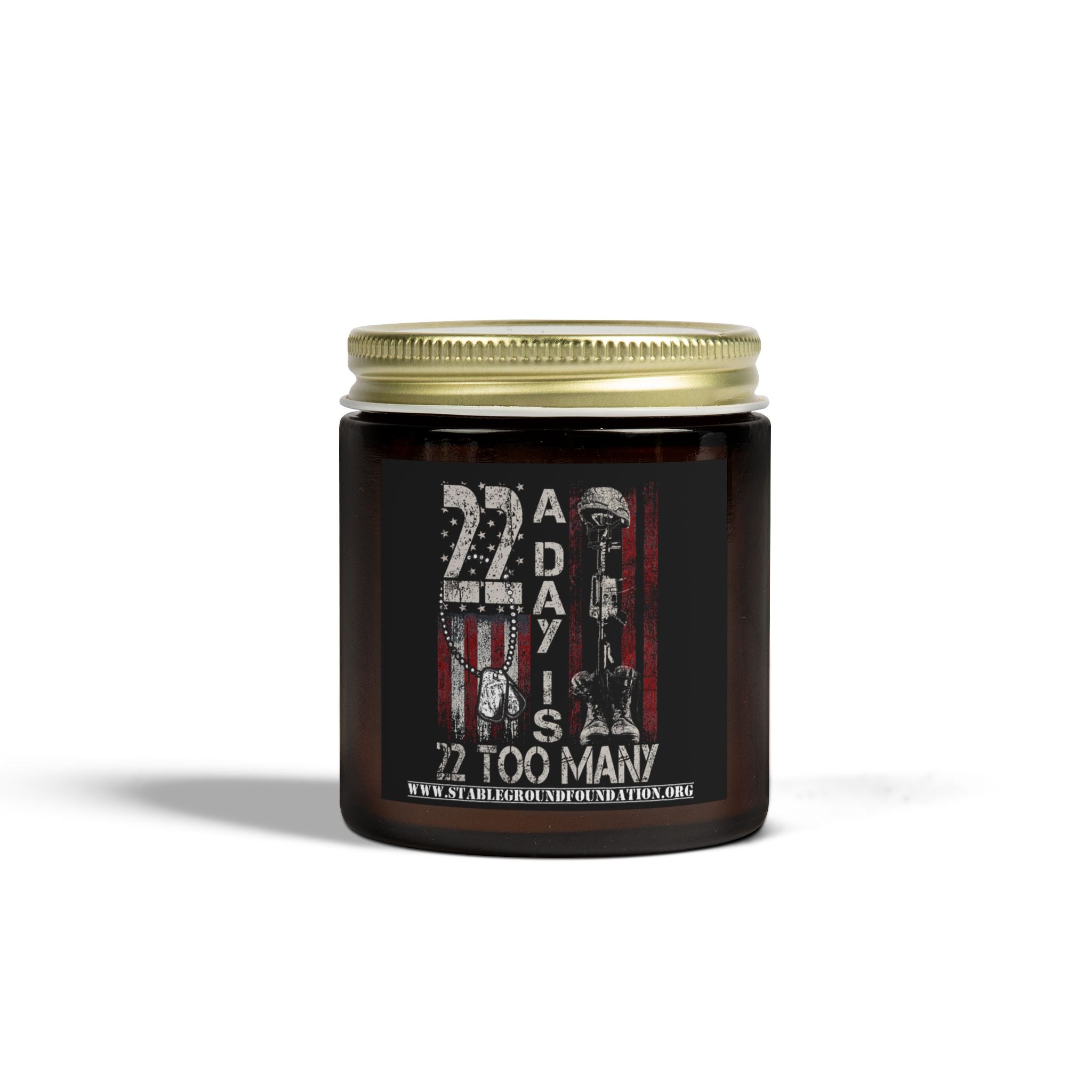 22 A Day Is 22 Too Many Candle – Raise Awareness and Honor Our Veterans