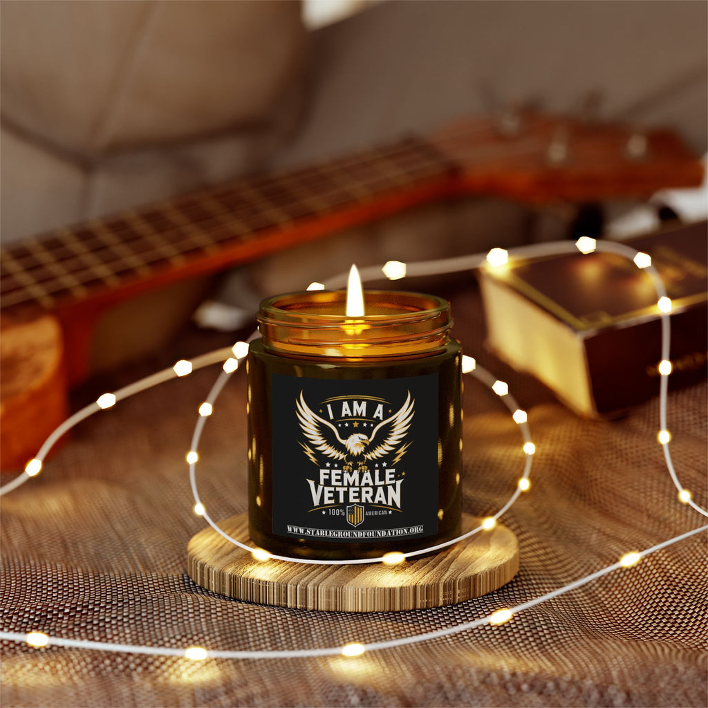 I Am a Female Veteran Candle – Strength, Pride, and American Spirit in Every Flame