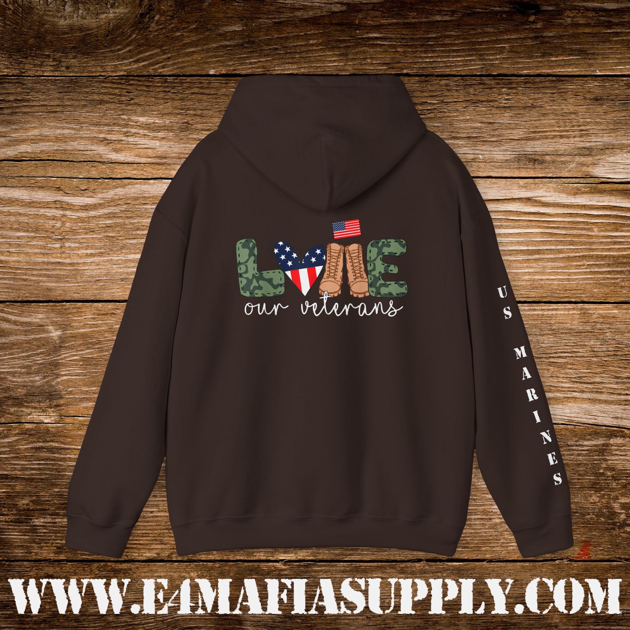 Love Our Veterans US Marines Hoodie