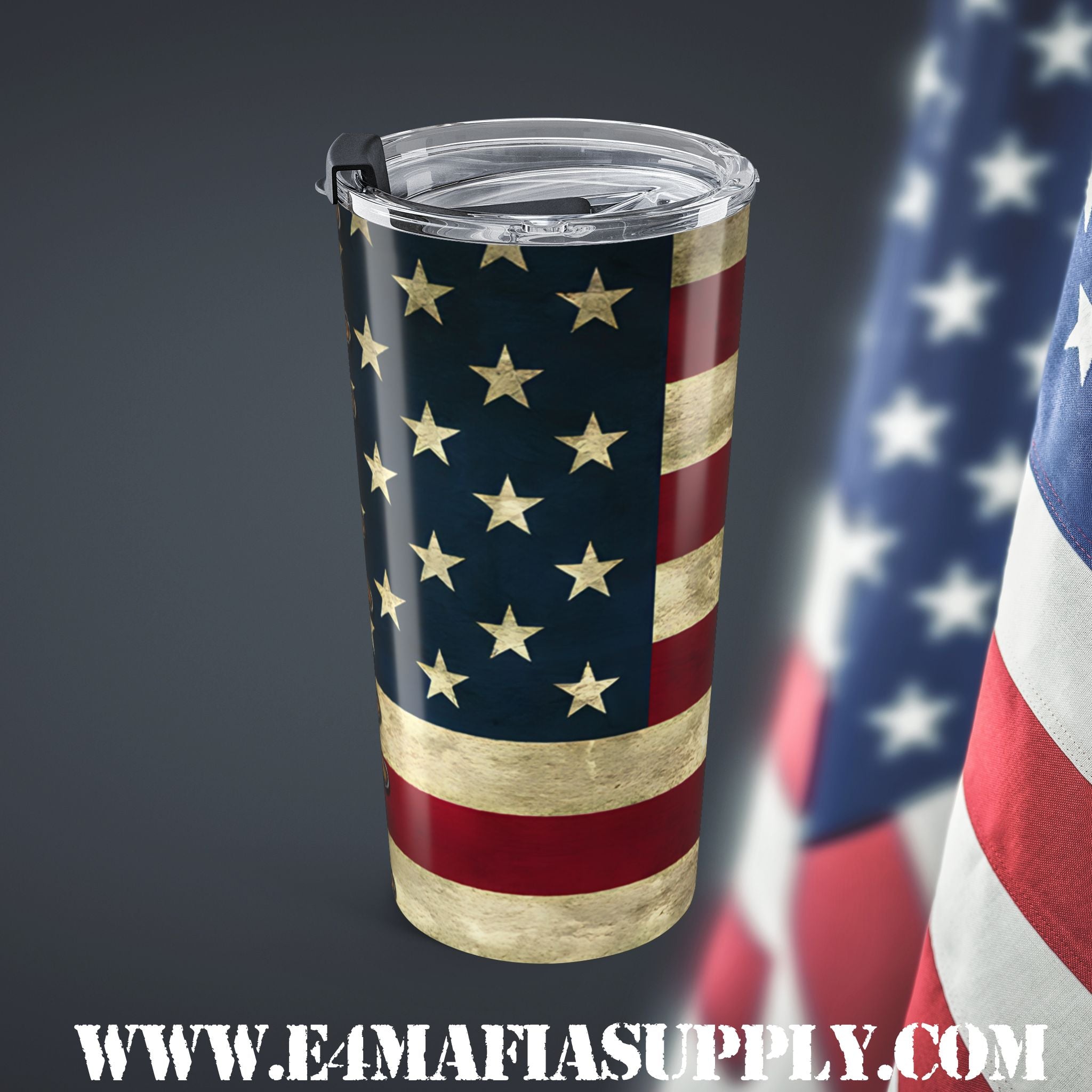 Defending the Flag — Military Pride Tumbler Honoring the Brave