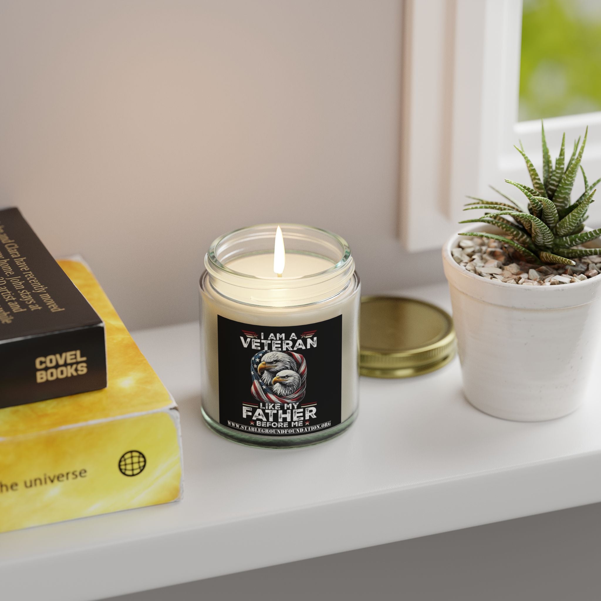 I Am a Veteran Like My Father Before Me Candle – Patriotic Generations of Service Tribute
