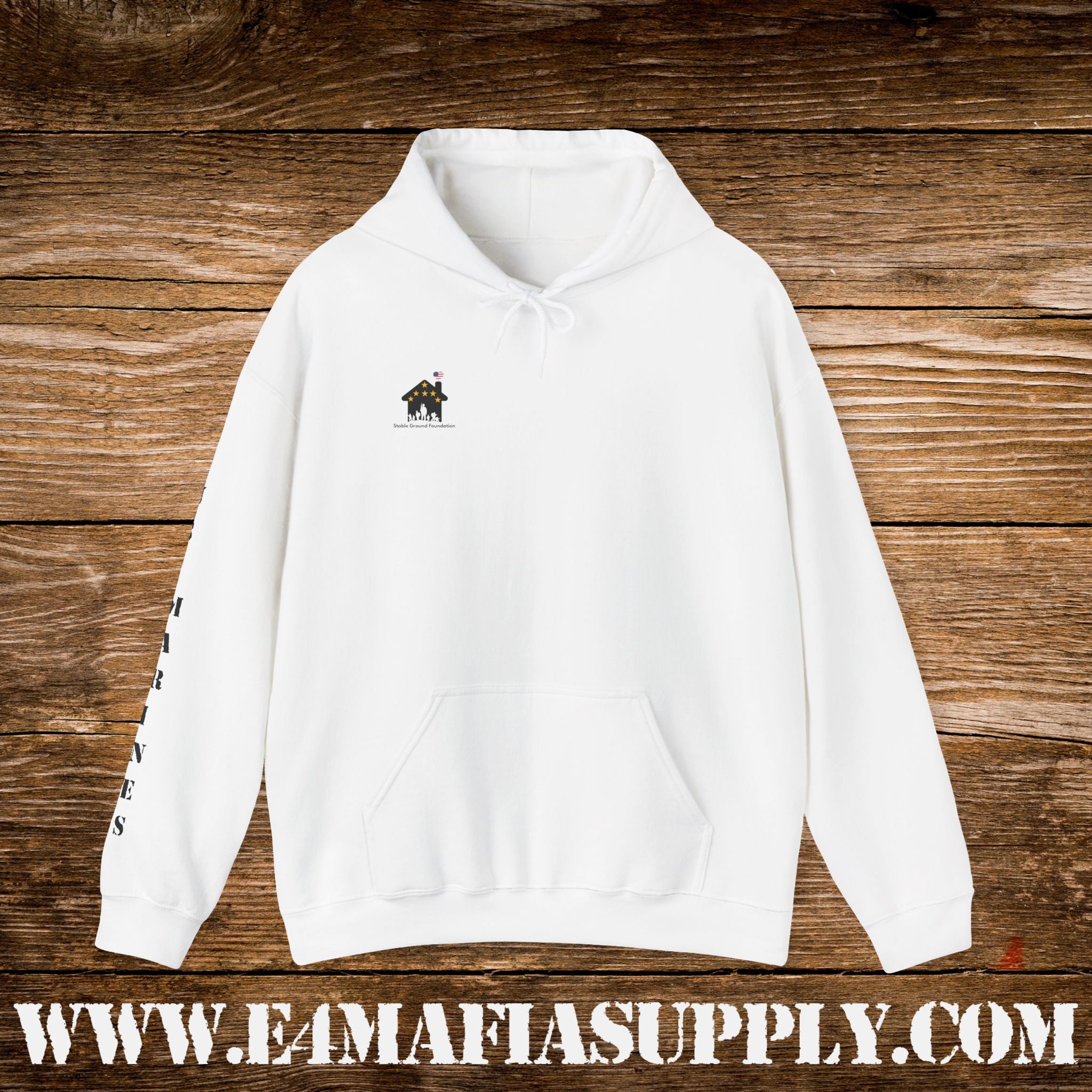 US Marines Vertical Flag Veteran Hoodie