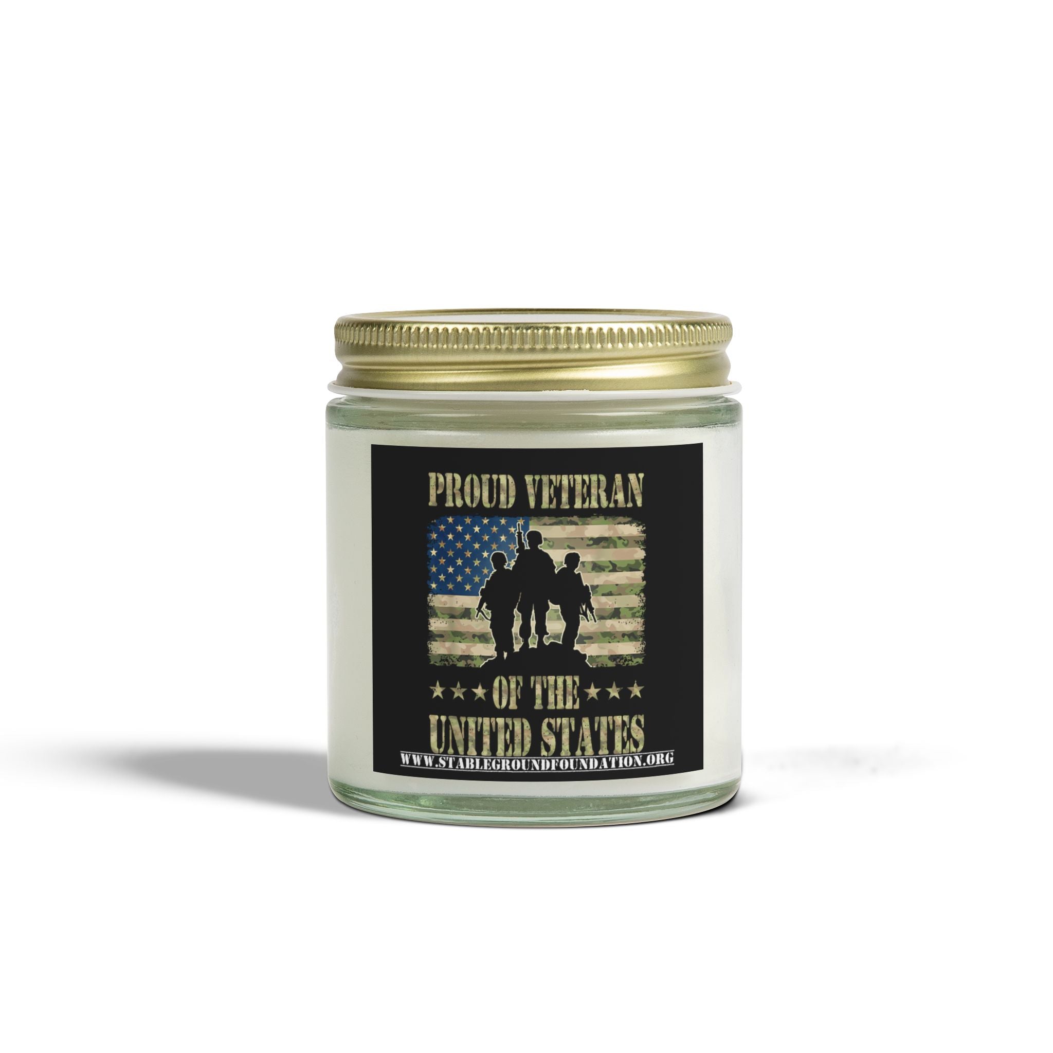 Proud Veteran Candle – Patriotic Military Tribute Gift Honoring U.S. Service Members