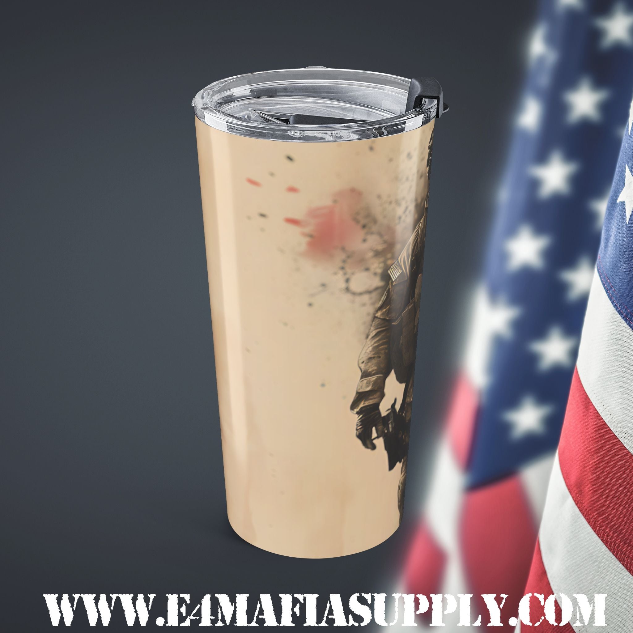 Desert Warrior — Military Tumbler for the Brave and Caffeinated