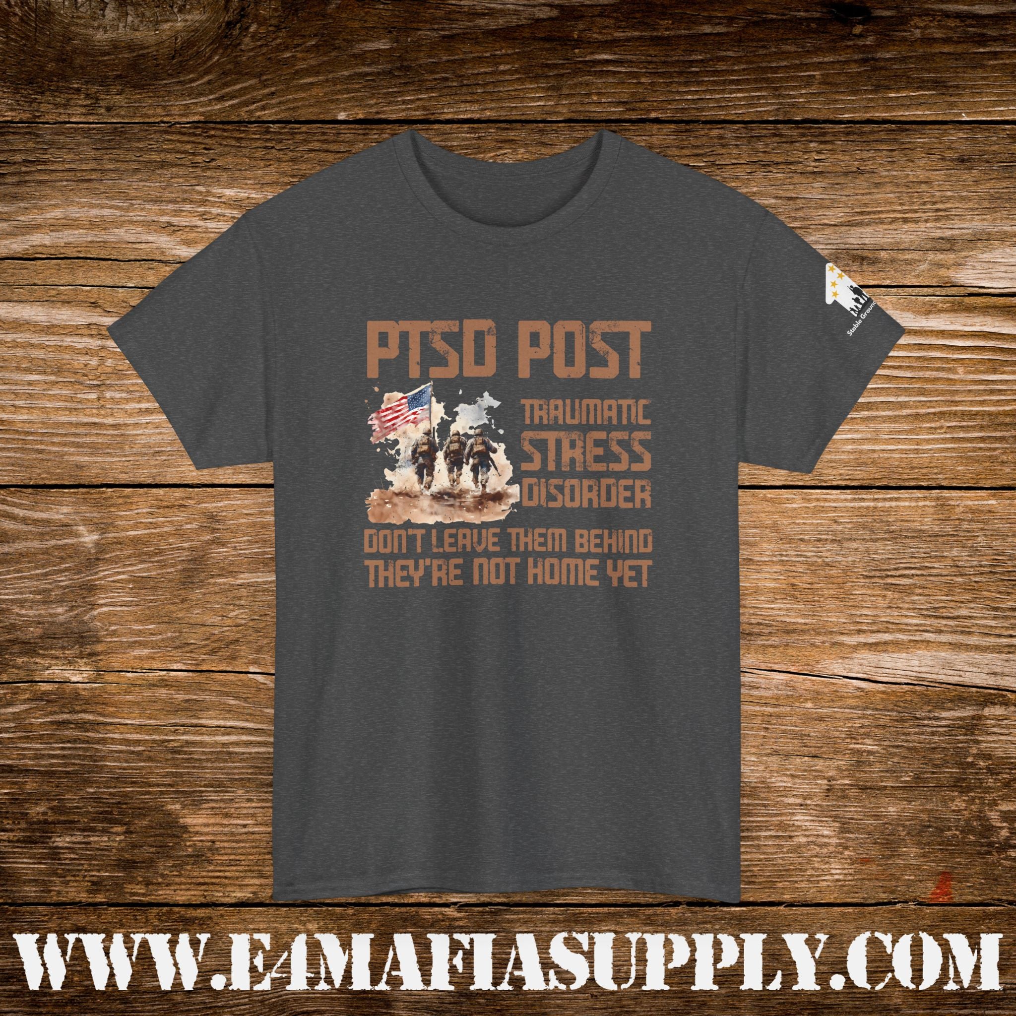 “PTSD – Don’t Leave Them Behind” – Veteran Mental Health Awareness T-Shirt