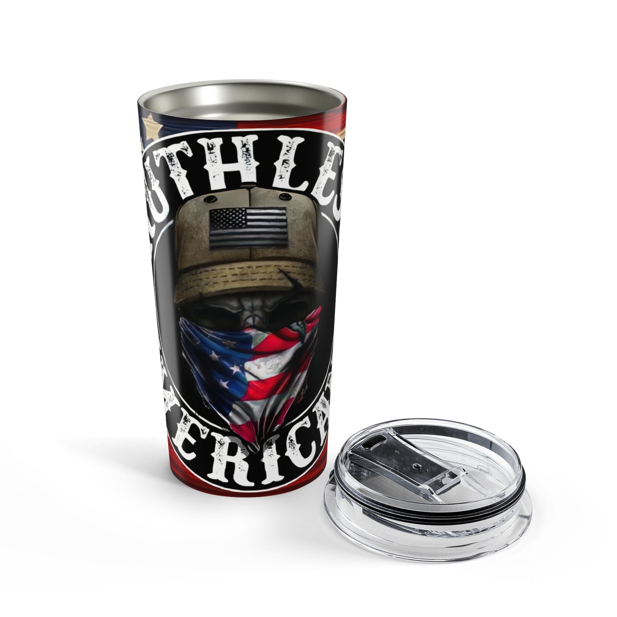 Ruthless American — Patriotic Tactical Tumbler for the Bold and the Brave
