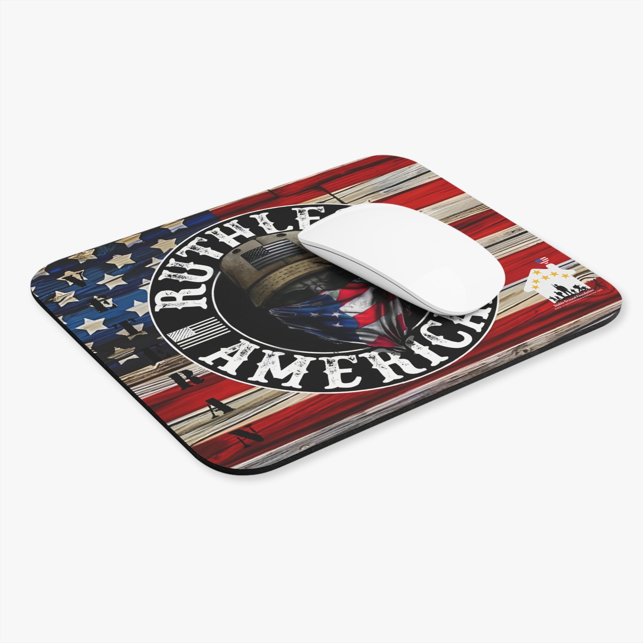 Ruthless Americans – Bold Patriotic Veteran Mouse Pad