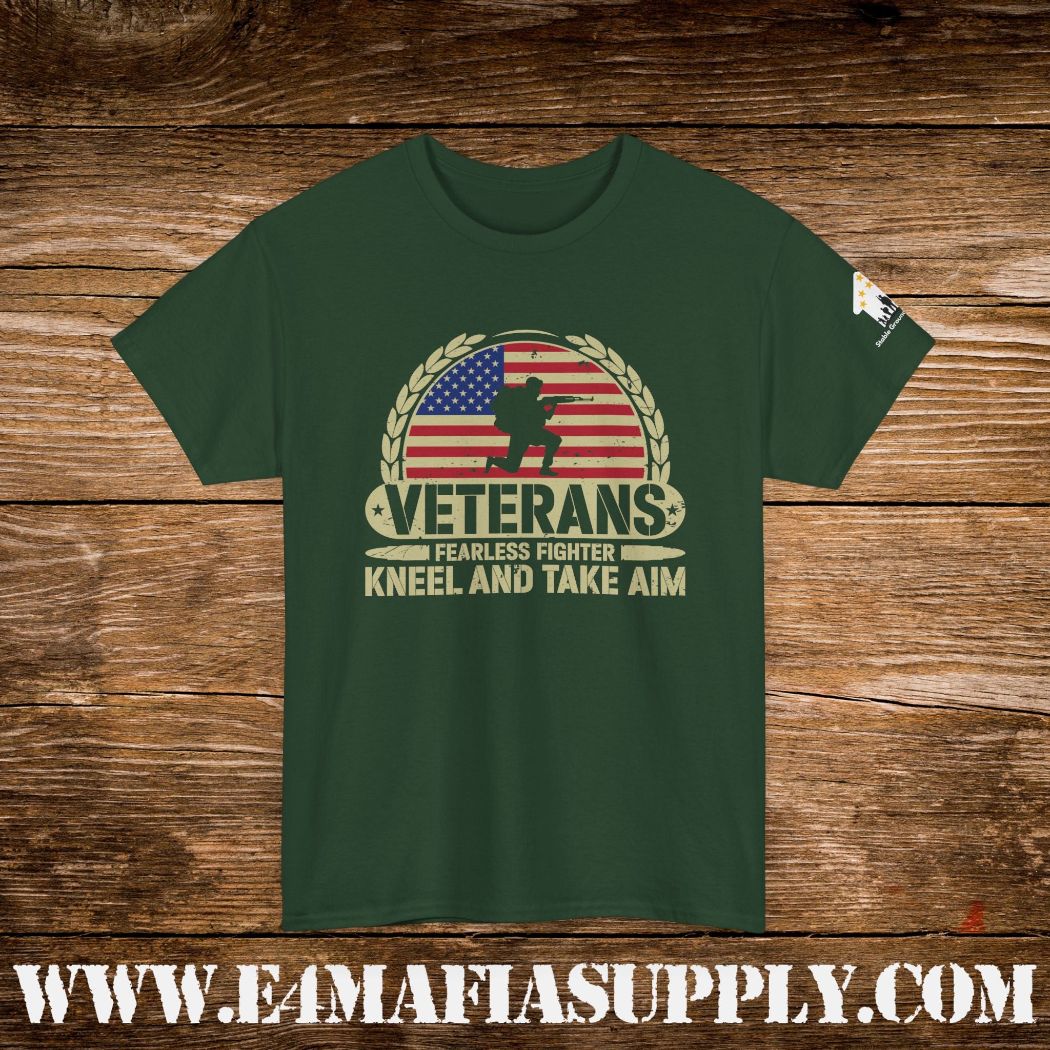 “Veteran of the United States Navy” – Patriotic American Flag T-Shirt