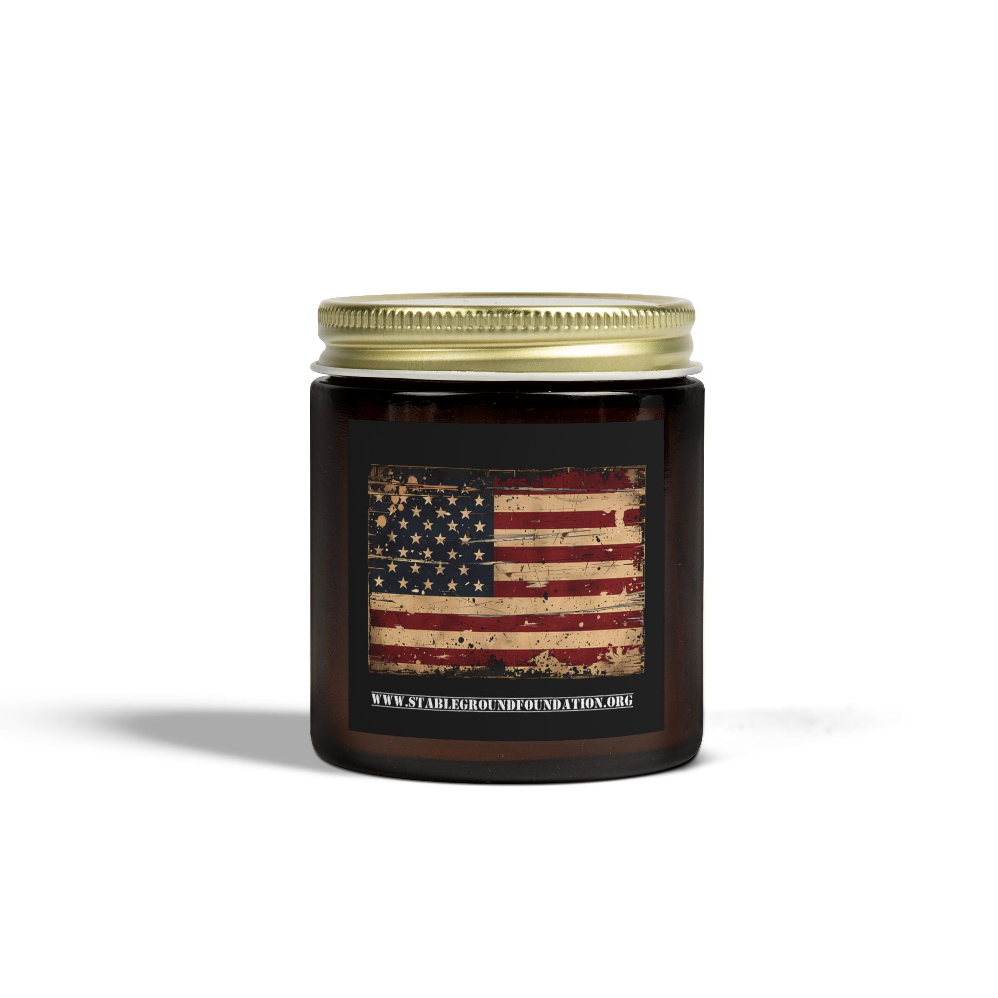 Vintage American Flag Candle – Patriotic Home Décor Supporting Veterans