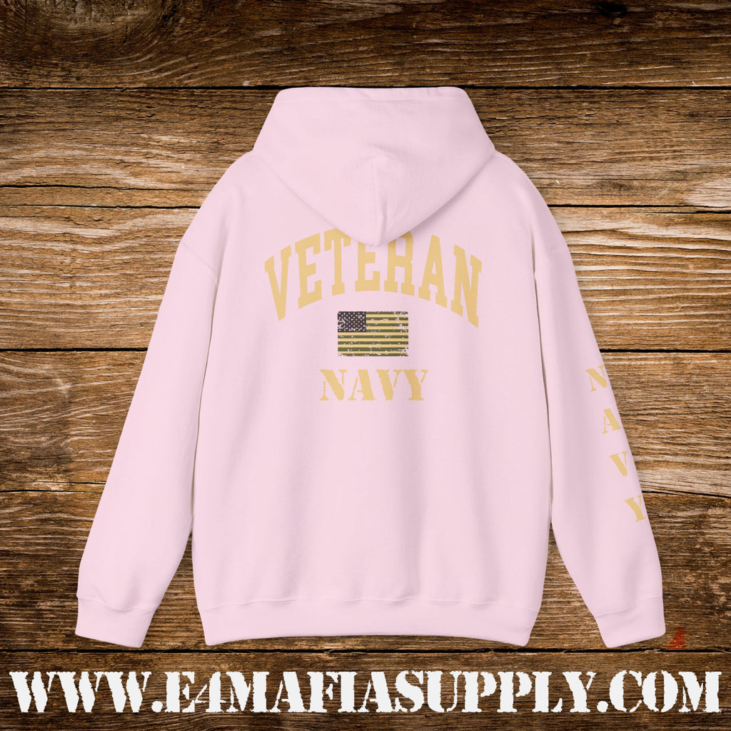 “Navy Veteran Flag” Military Pride Hoodie