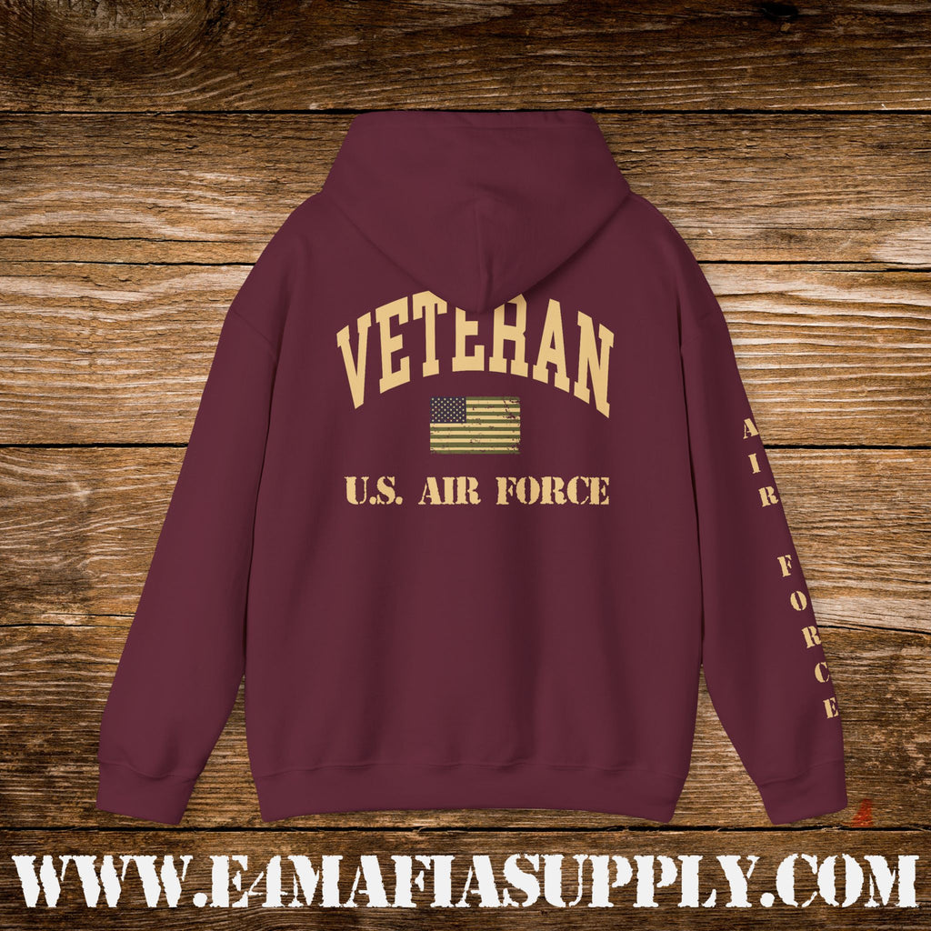 “U.S. Air Force Veteran Flag” Military Pride Hoodie