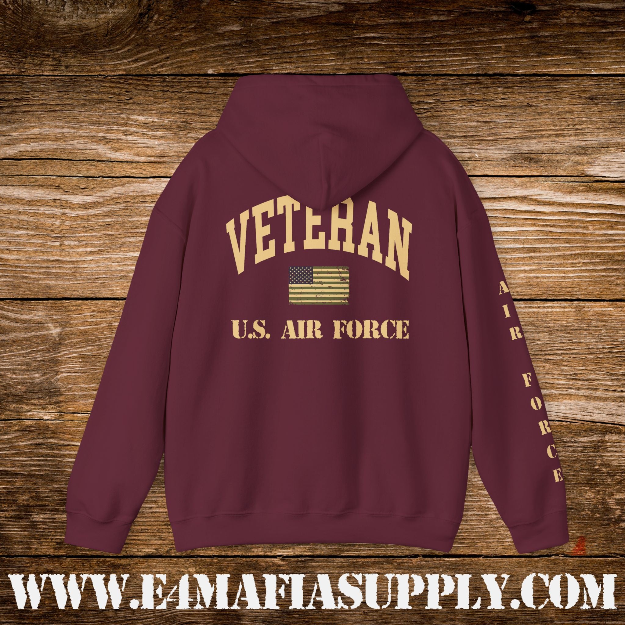 “U.S. Air Force Veteran Flag” Military Pride Hoodie