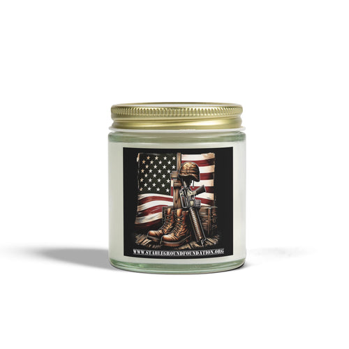 Battlefield Honor Candle – Soldier and Flag Memorial Tribute