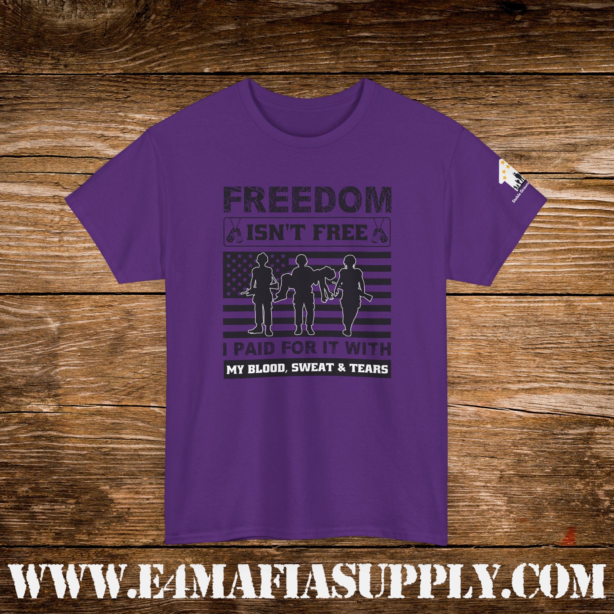 “Freedom Isn’t Free – I Paid for It with My Blood, Sweat & Tears” – Patriotic U.S. Veteran T-Shirt