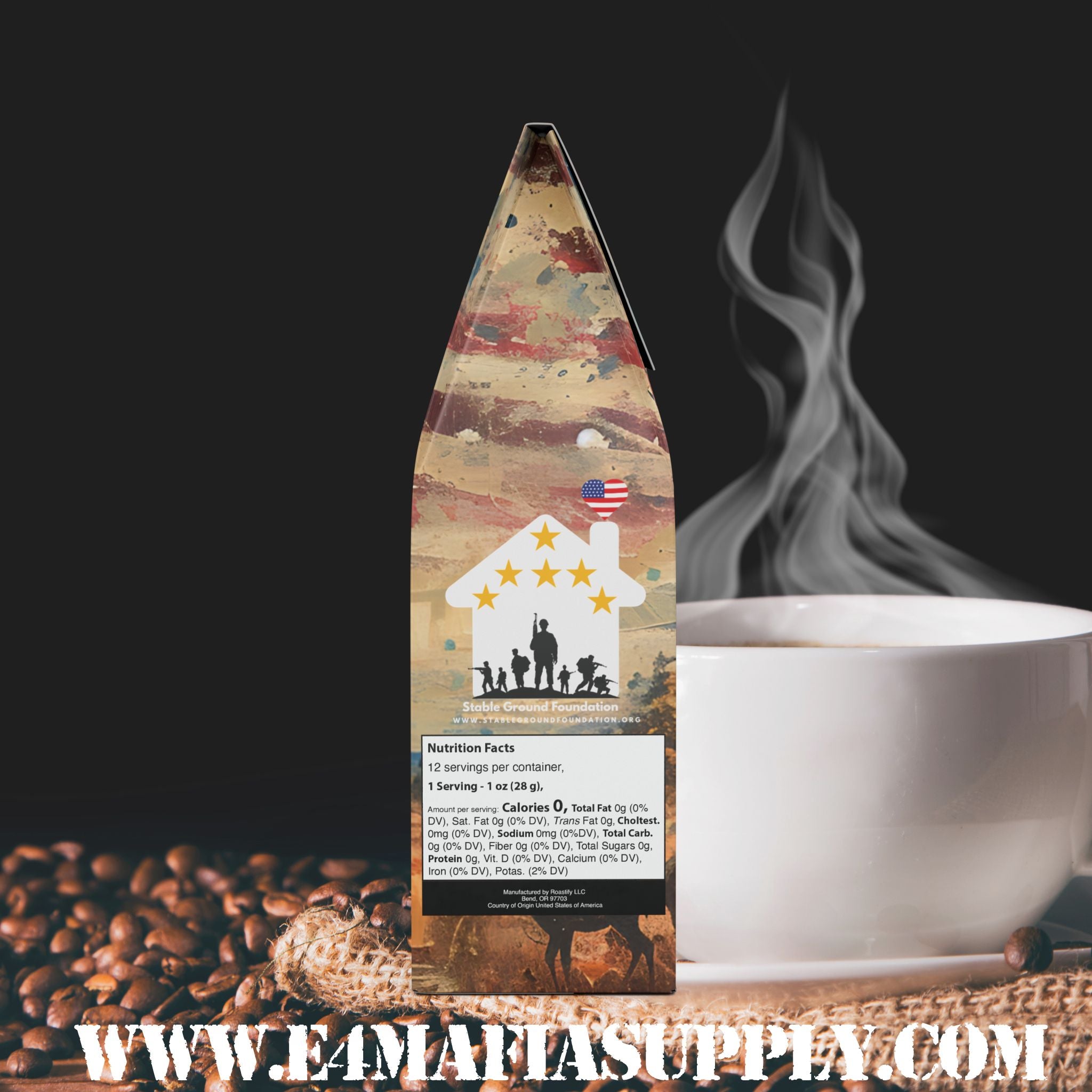 Battle Buddy Roast | Medium-Dark Roast Coffee by E-4 Mafia Roasting Co. | Strong Brew for Strong Bonds