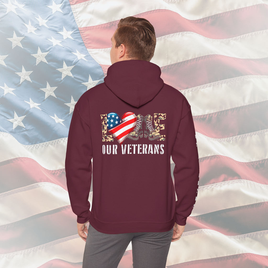 Love Our Veterans US Marines Hoodie