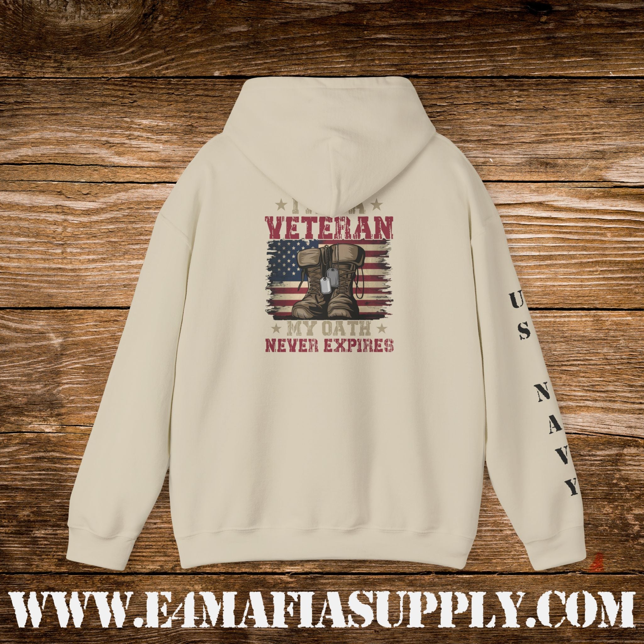 I Am a Veteran – My Oath Never Expires – US Navy Hoodie
