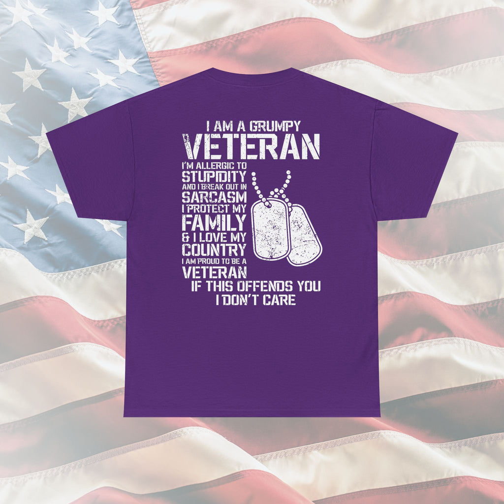 "I Am a Grumpy Veteran": The Bold Statement Tee That Shows Your Unbreakable Commitment