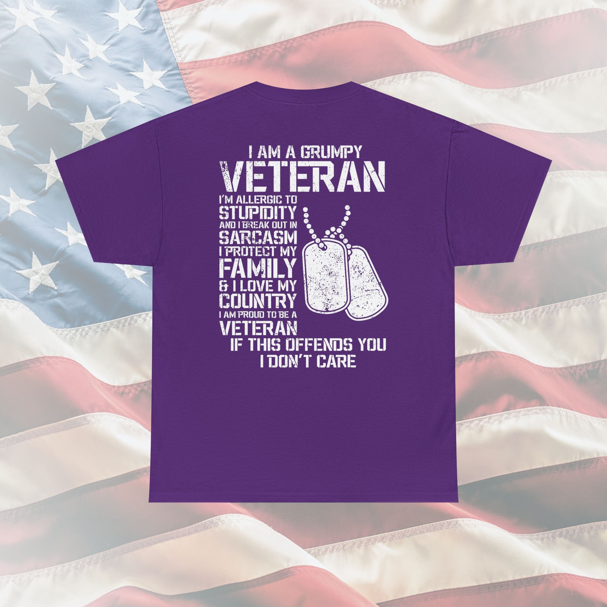 "I Am a Grumpy Veteran": The Bold Statement Tee That Shows Your Unbreakable Commitment