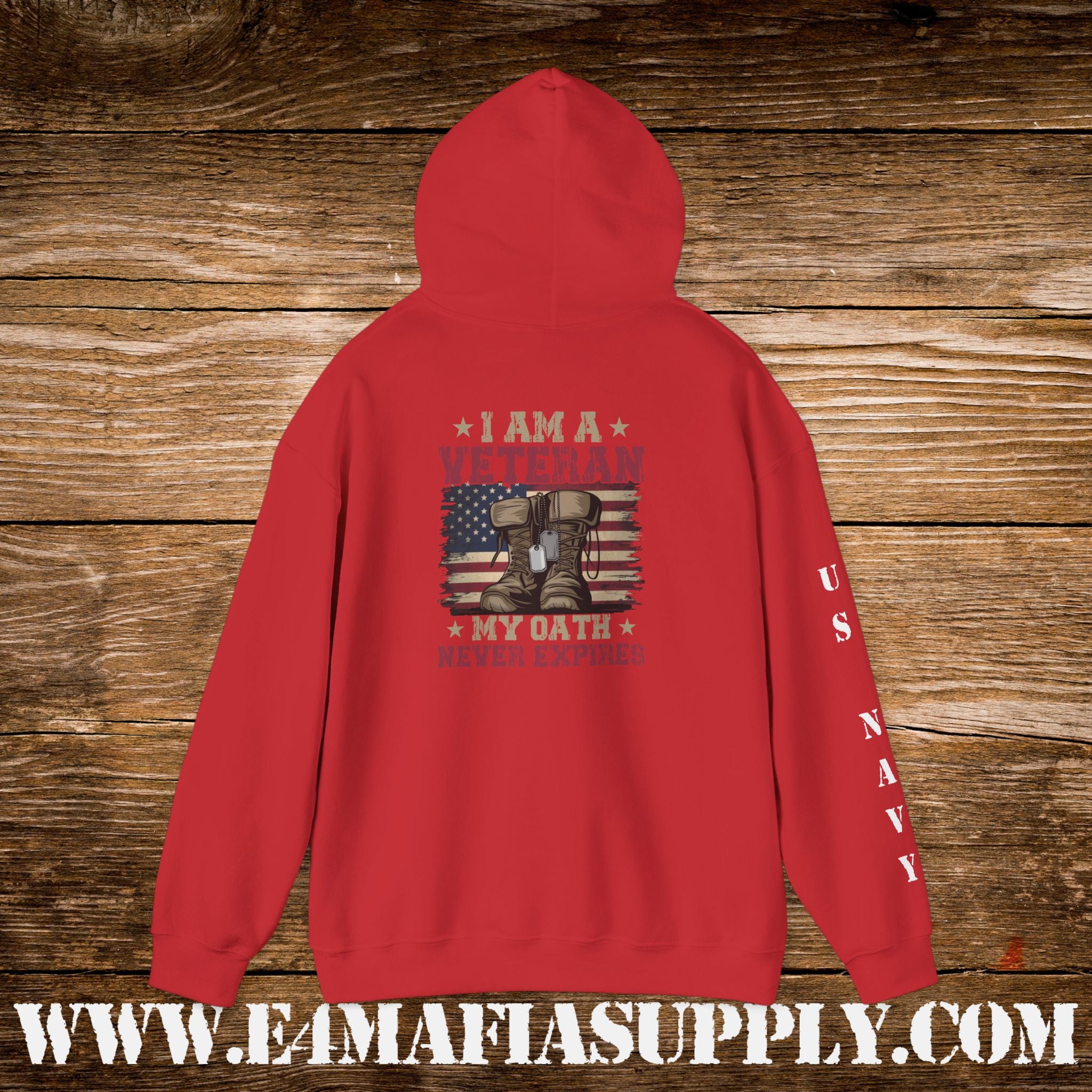 I Am a Veteran – My Oath Never Expires – US Navy Hoodie