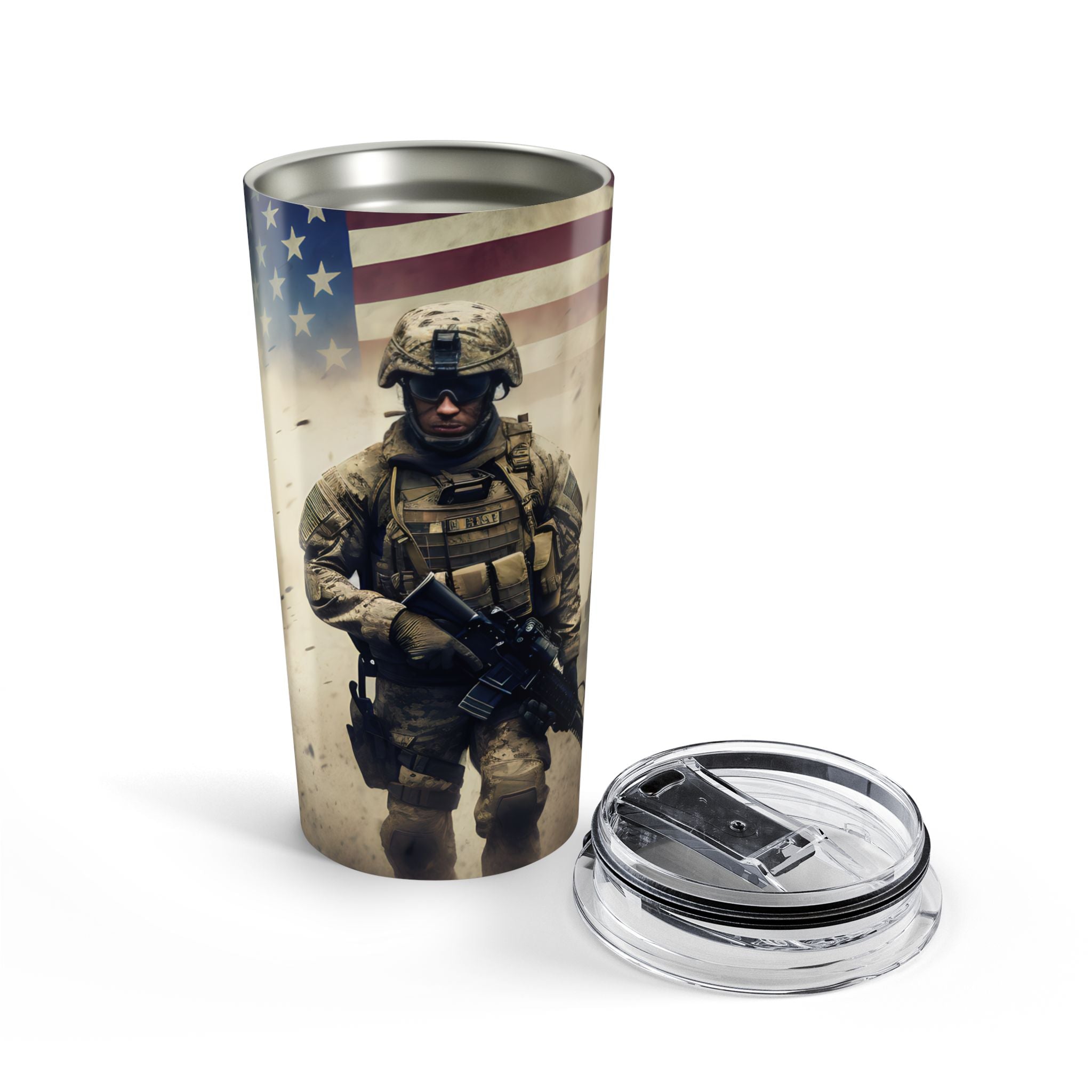 Stand Proud — Patriotic Soldier Tumbler That Honors Strength and Service