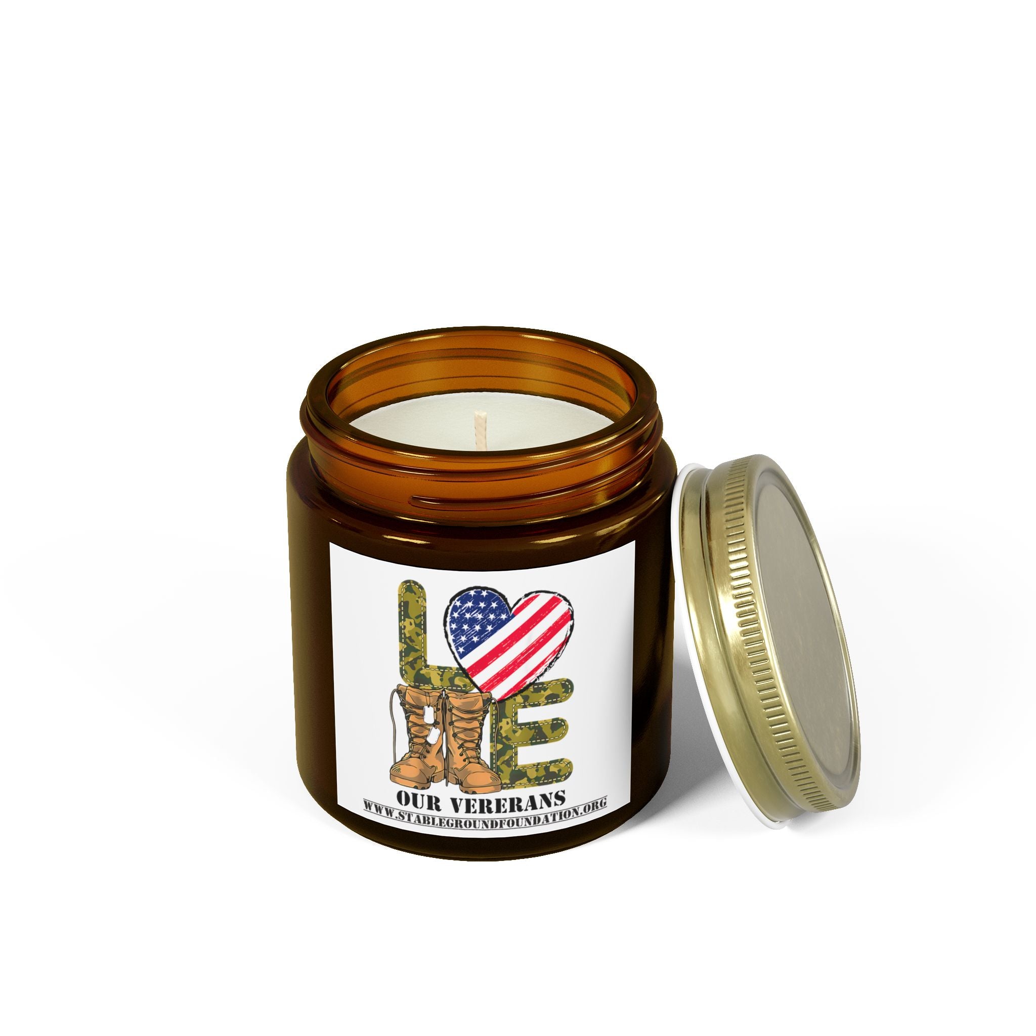 Love Our Veterans Camo Candle – Honor, Gratitude, and a Gentle Glow