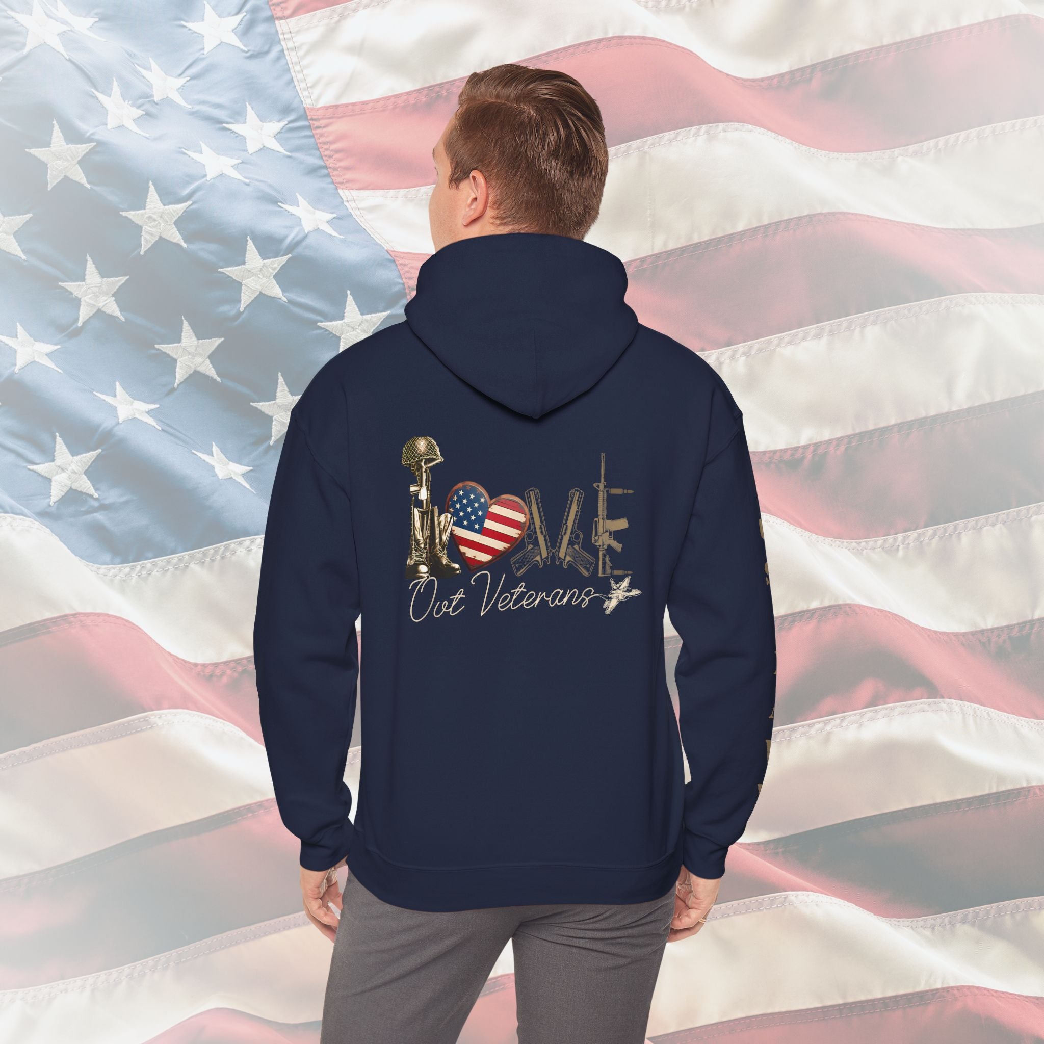 Love Our Veterans US Navy Hoodie