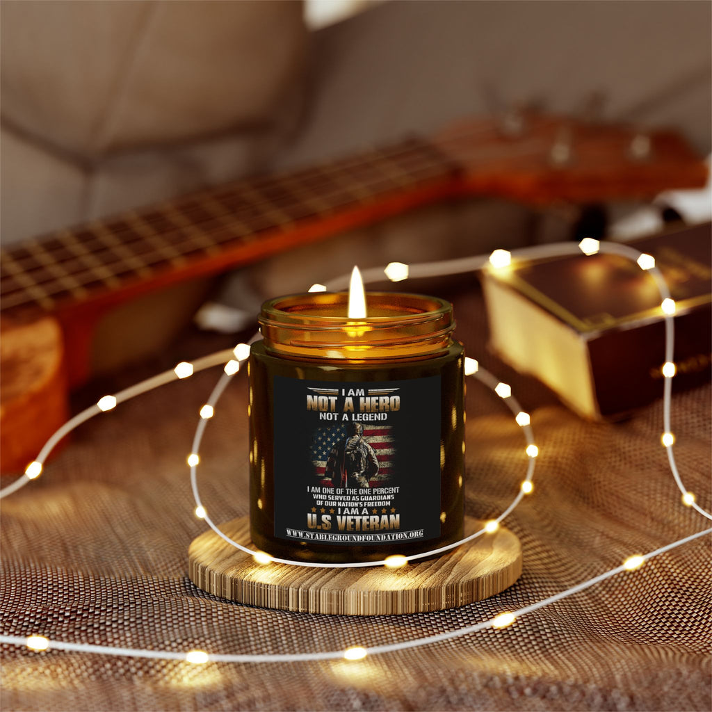 I Am Not a Hero Candle | Patriotic Veteran Candle for the Humble American Hero