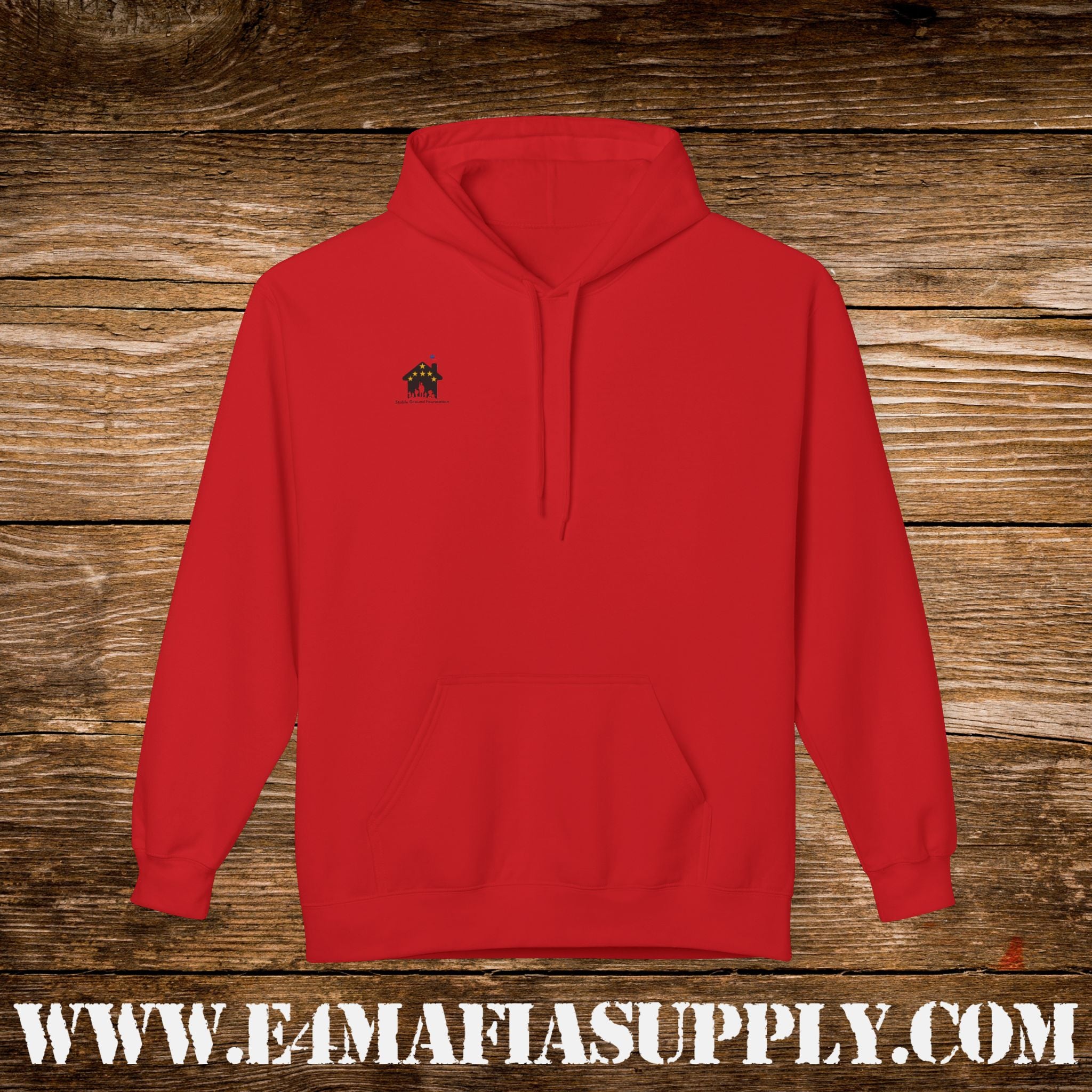 “Heroes Don’t Wear Capes – They Wear Dog Tags & Combat Boots” Patriotic Camo Military Hoodie