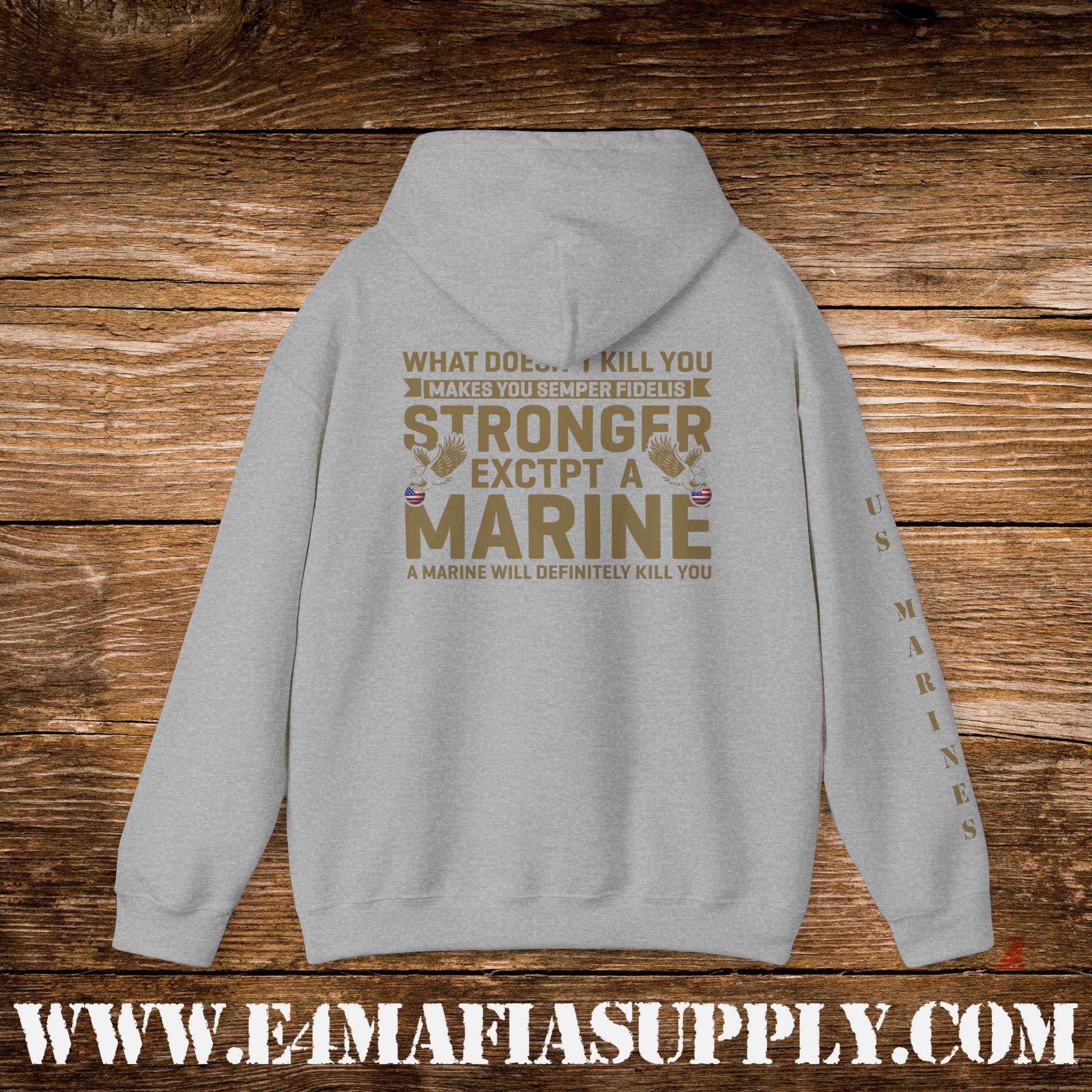 Copy of My Time in Uniform Is Over But Being a Veteran Never Ends – US Marines Hoodie