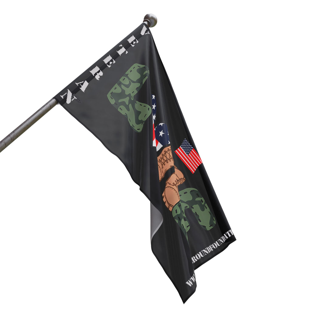 LOVE Veteran Flag — Patriotic Camouflage Design Honoring Those Who Served