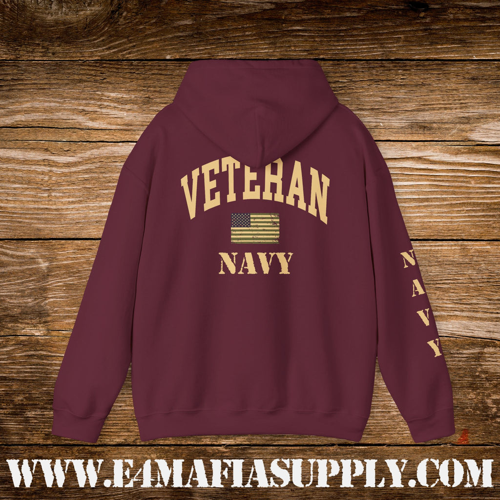 “Navy Veteran Flag” Military Pride Hoodie