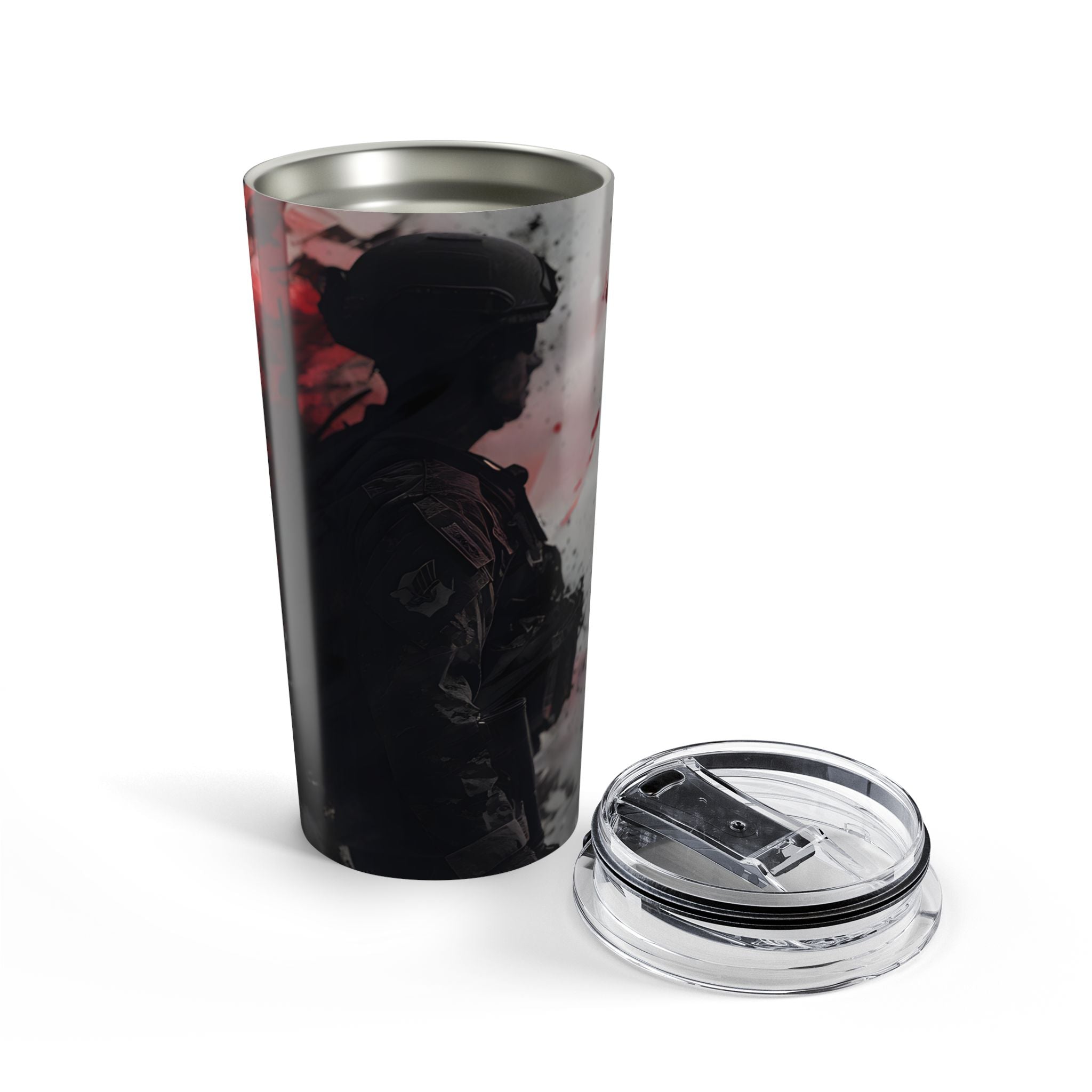 Silent Valor — Soldier Silhouette Tumbler Honoring the Quiet Strength of Heroes