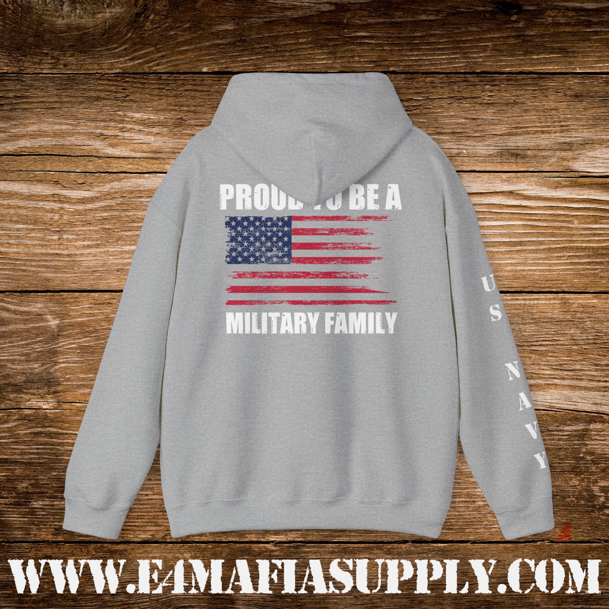 Proud to Be a Military Family – US Navy Hoodie