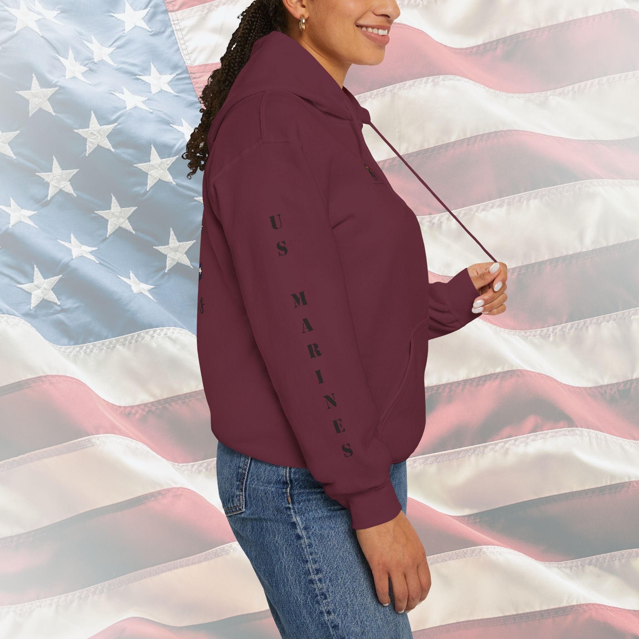 Love Our Veterans US Marines Memorial Hoodie