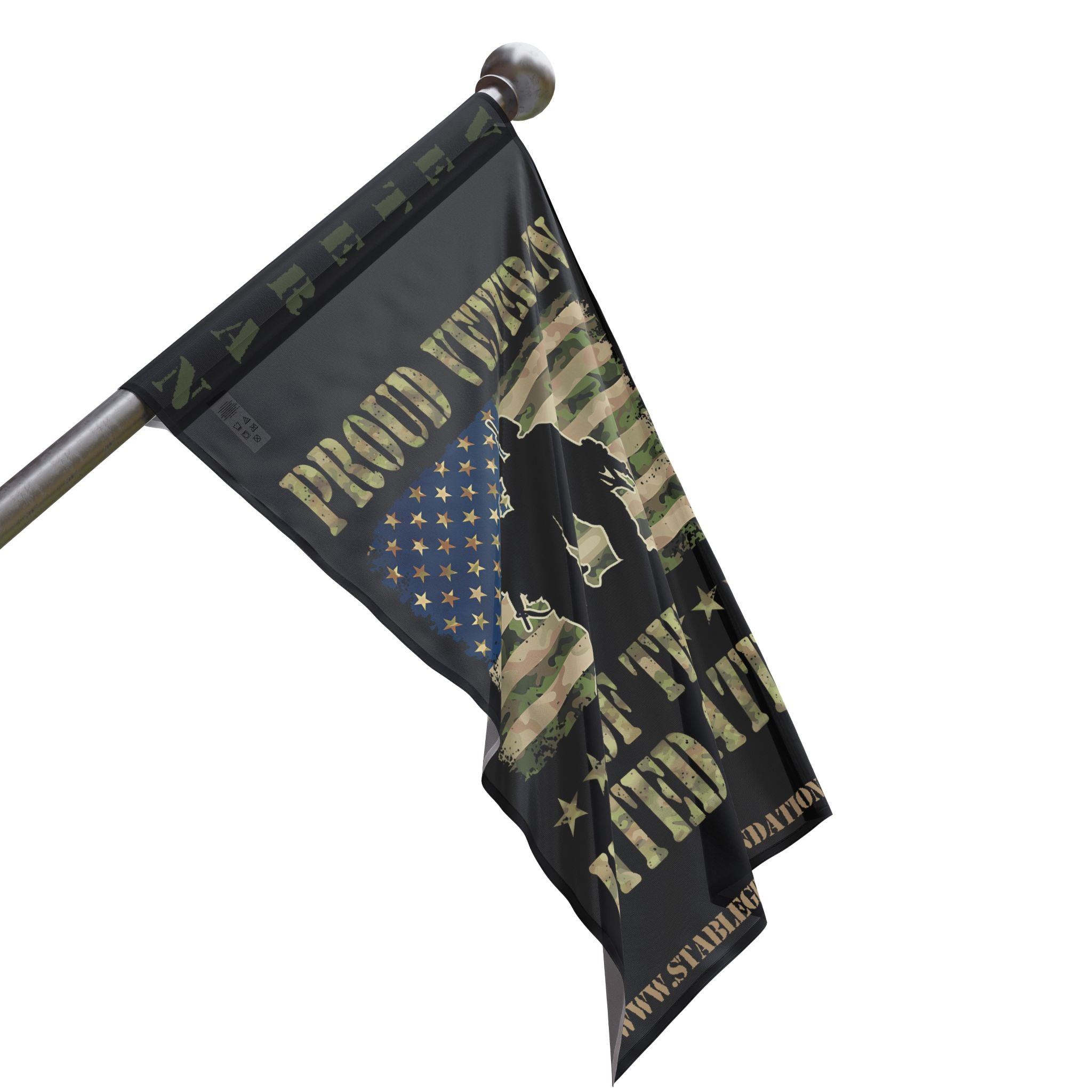 Proud Veteran of the United States — Camouflage American Flag Honoring Service