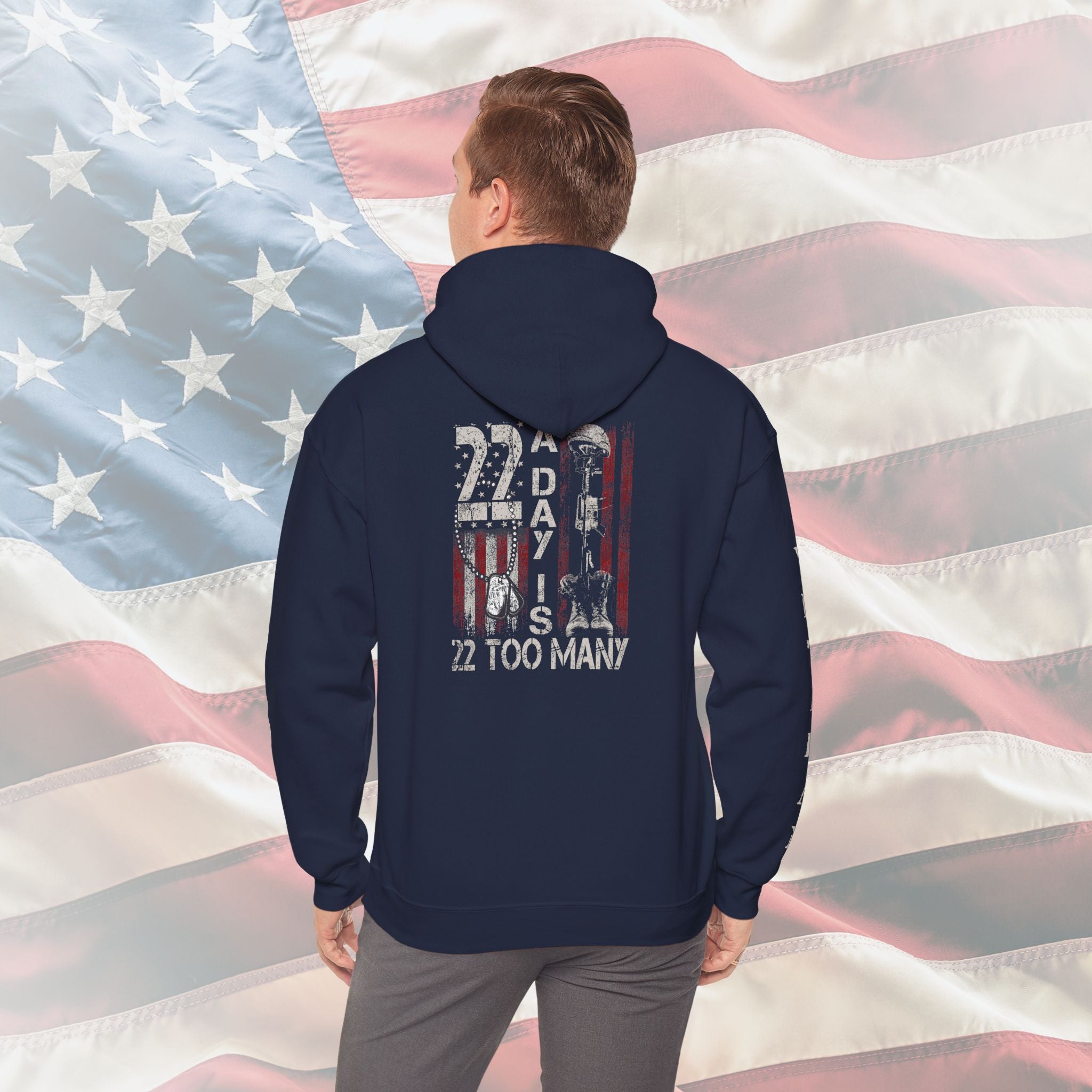 22 A Day Is 22 Too Many Veteran Awareness Hoodie