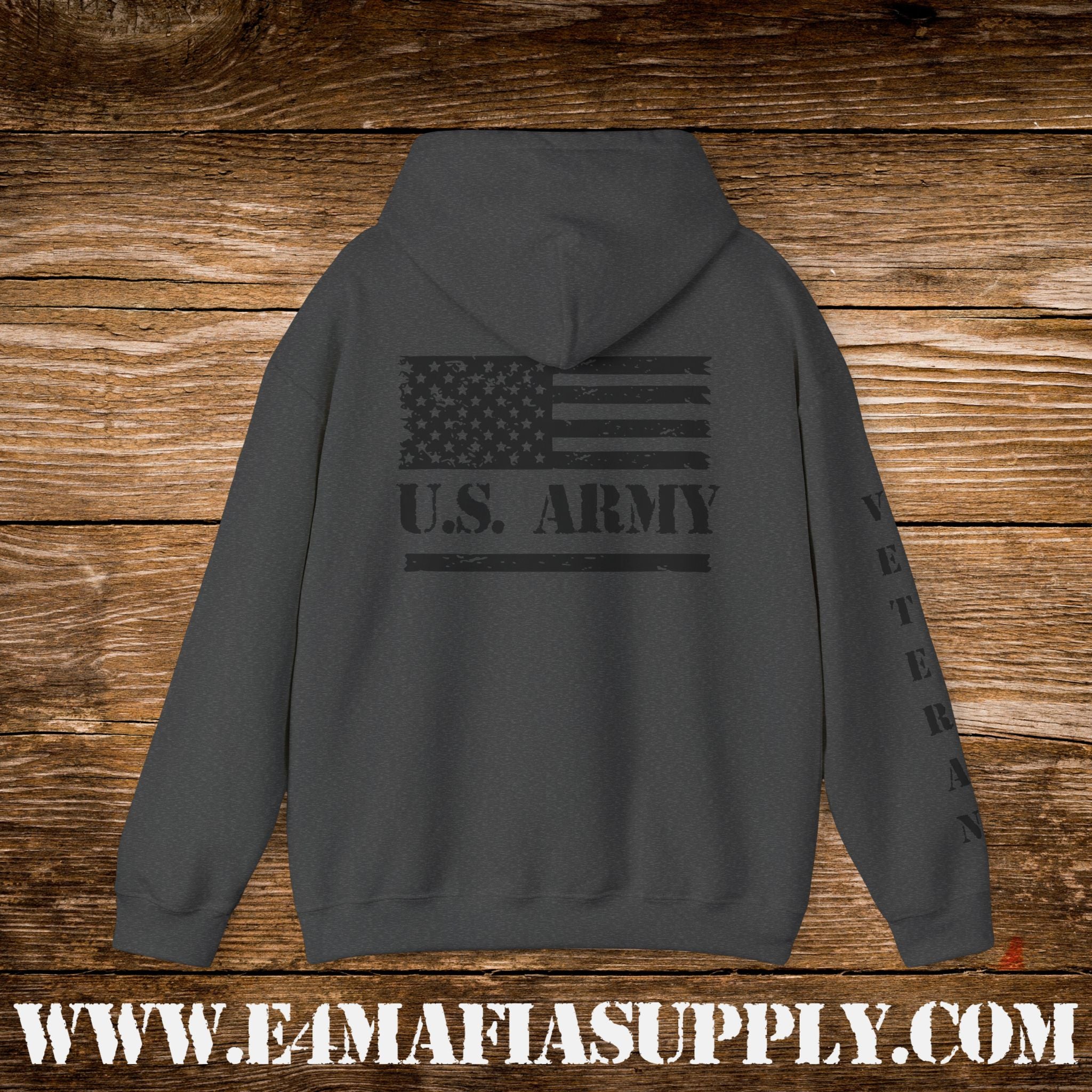 “Army Veteran Flag” Military Pride Hoodie