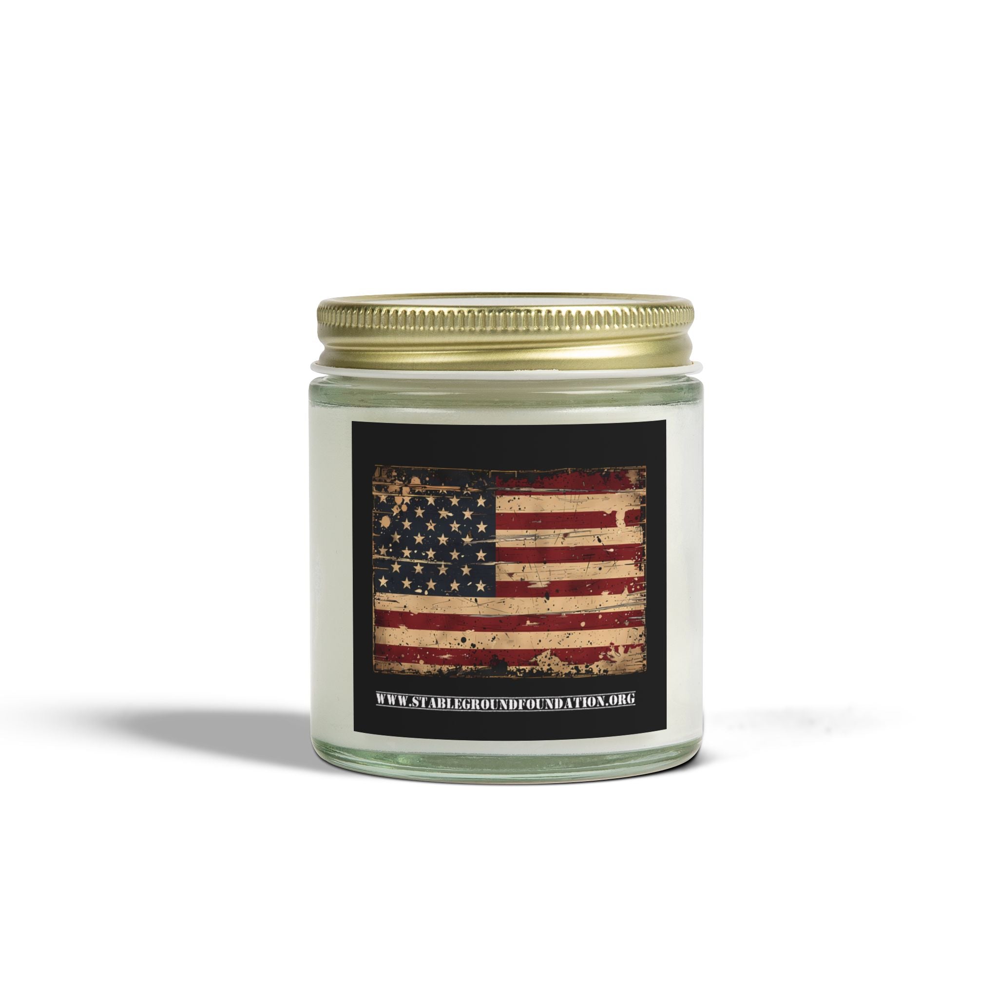 Vintage American Flag Candle – Patriotic Home Décor Supporting Veterans