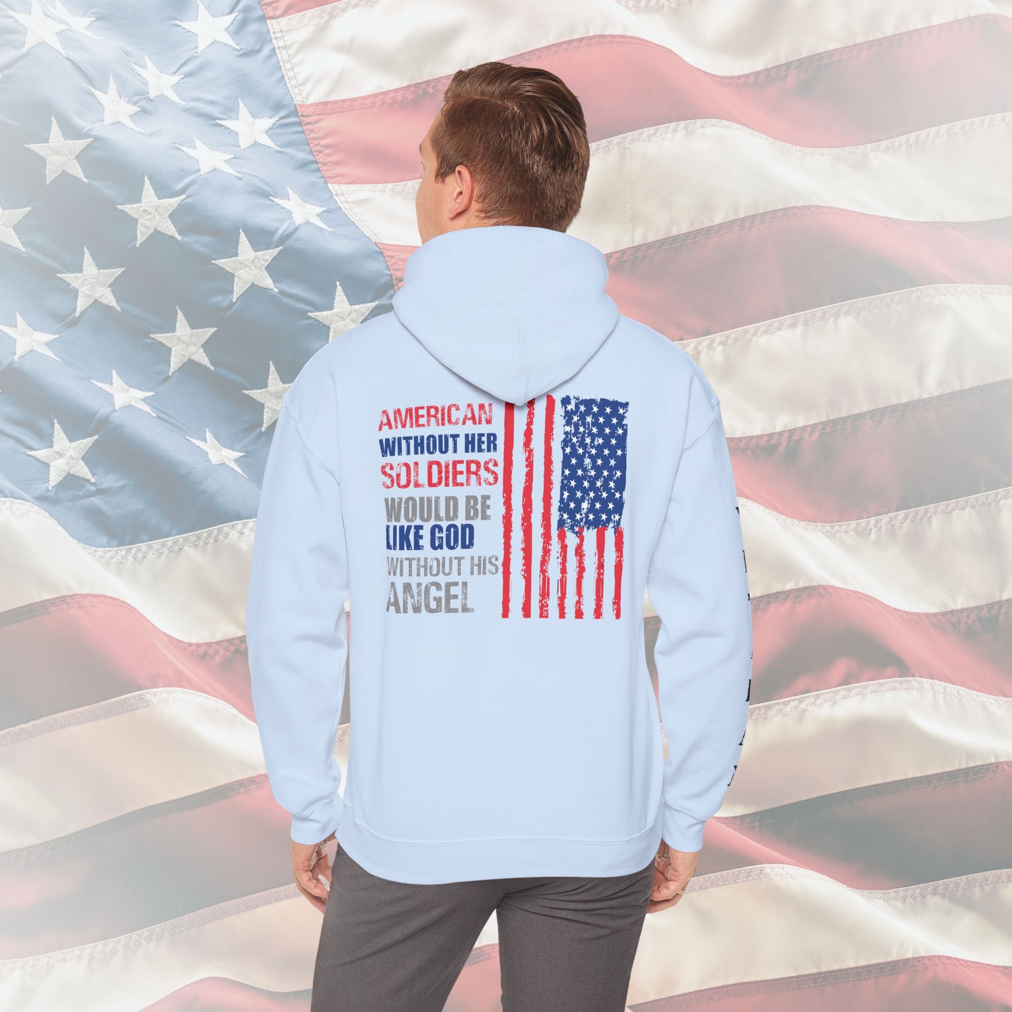 “America Without Her Soldiers” Patriotic Veteran Hoodie