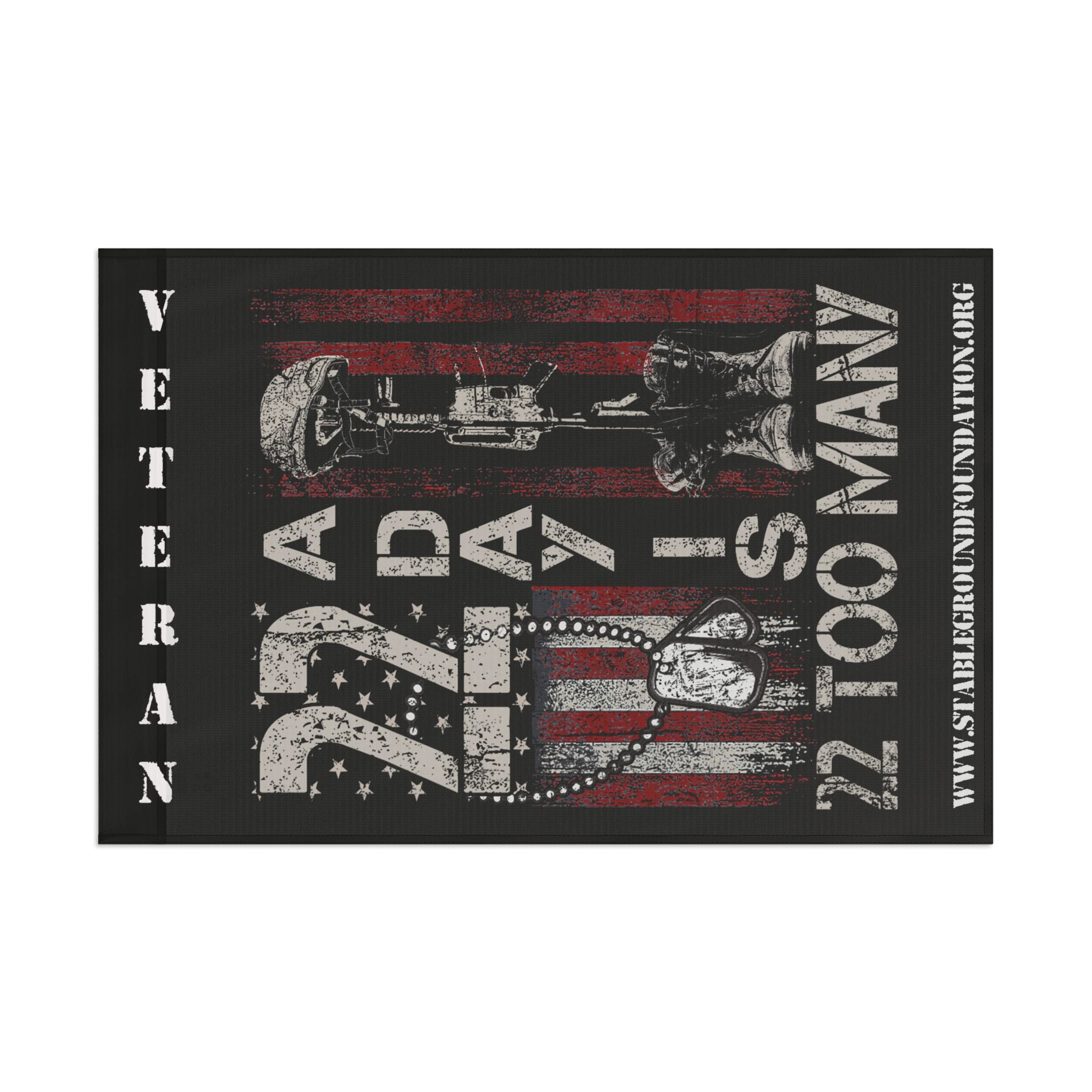 22 A Day Is 22 Too Many — Veteran Suicide Awareness Flag Honoring the Fallen