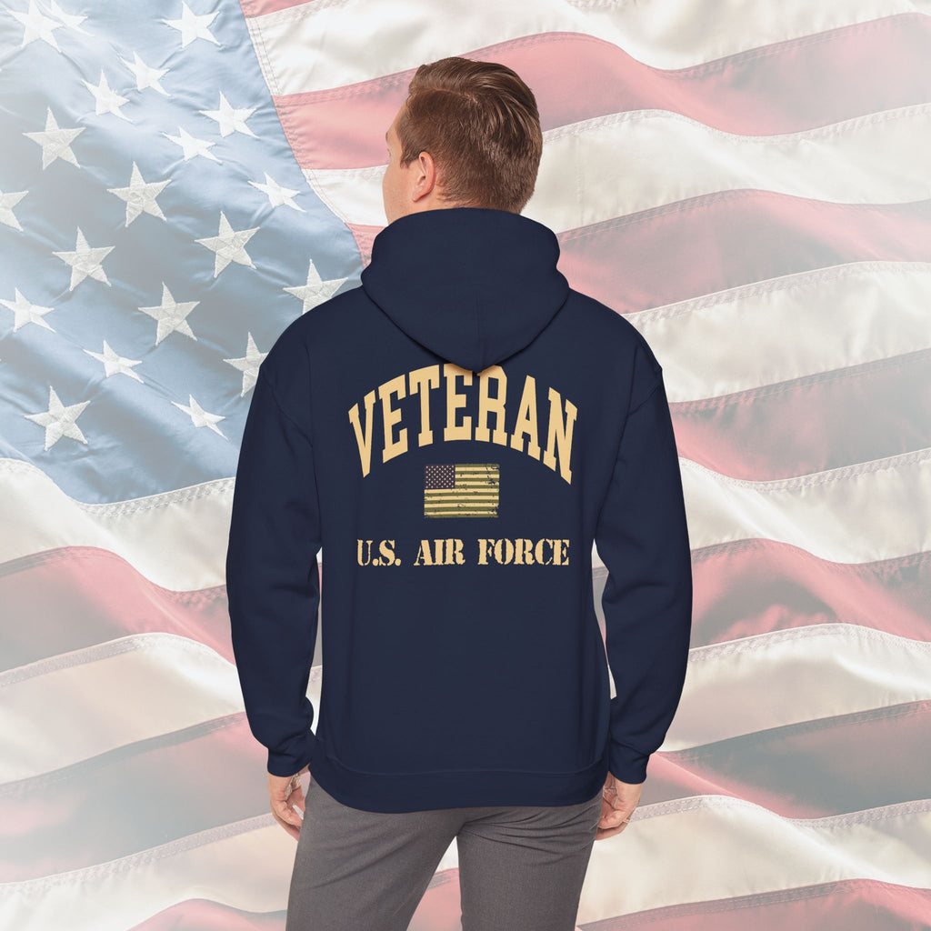 “U.S. Air Force Veteran Flag” Military Pride Hoodie