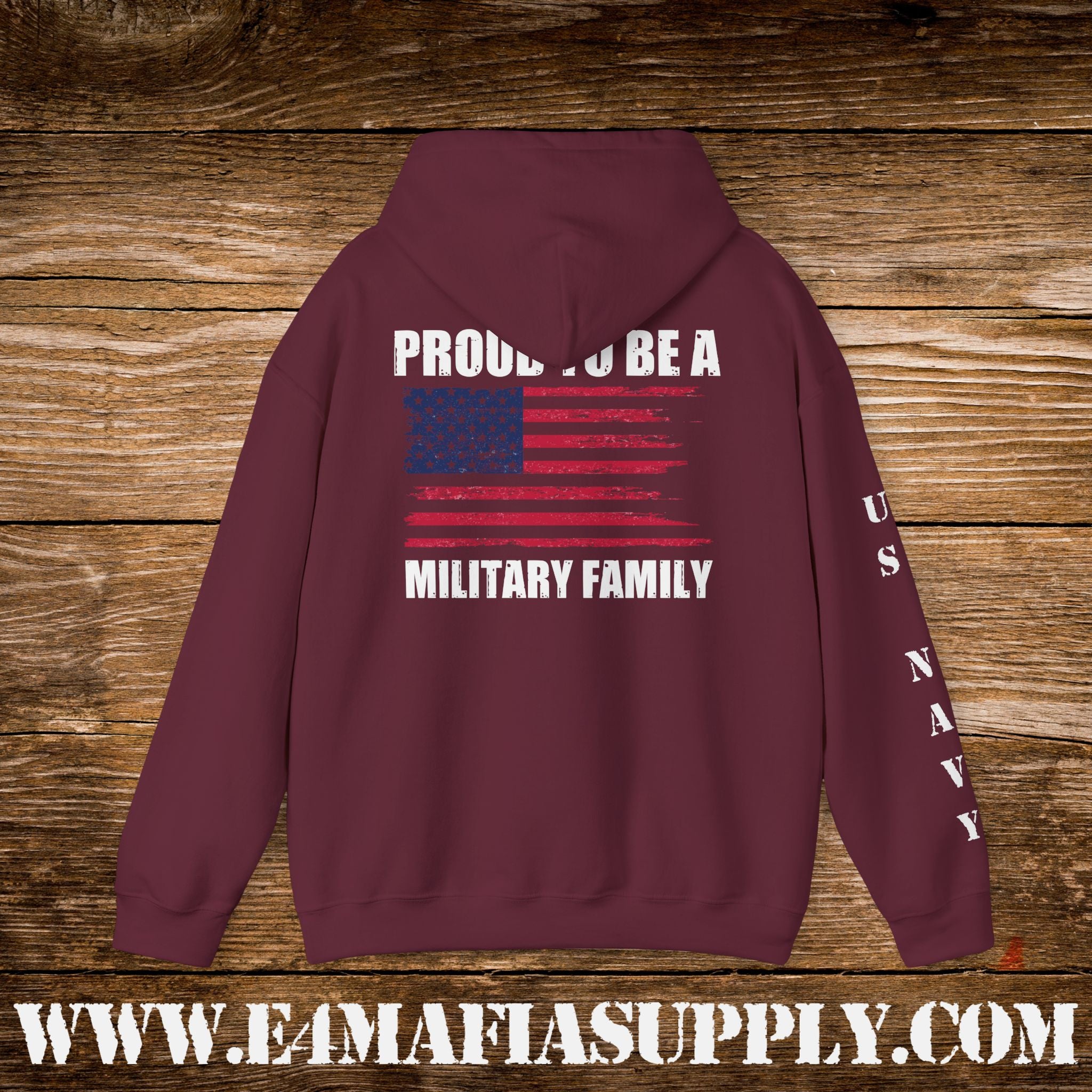 Proud to Be a Military Family – US Navy Hoodie