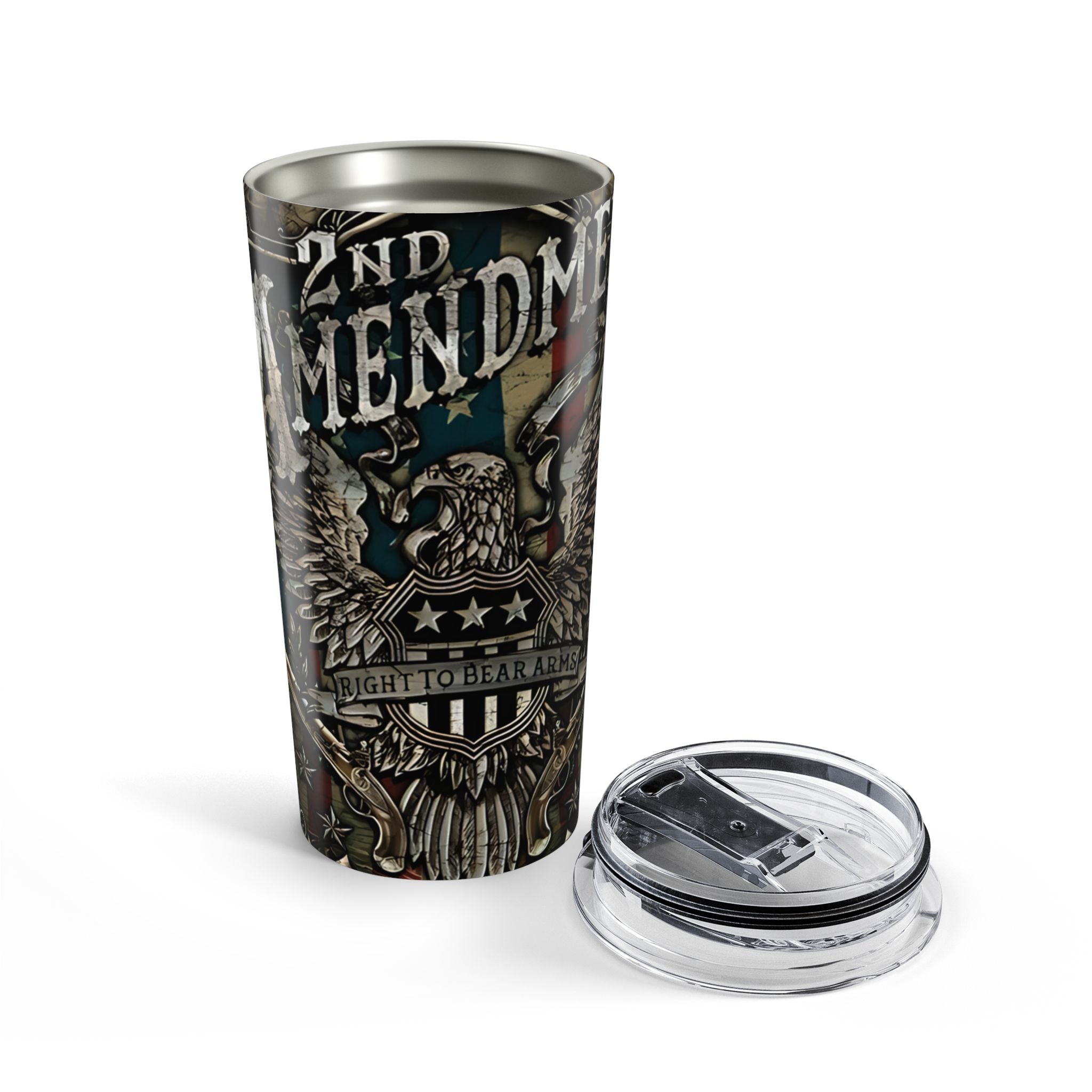 2nd Amendment Pride — Patriotic Eagle Tumbler for Freedom Defenders