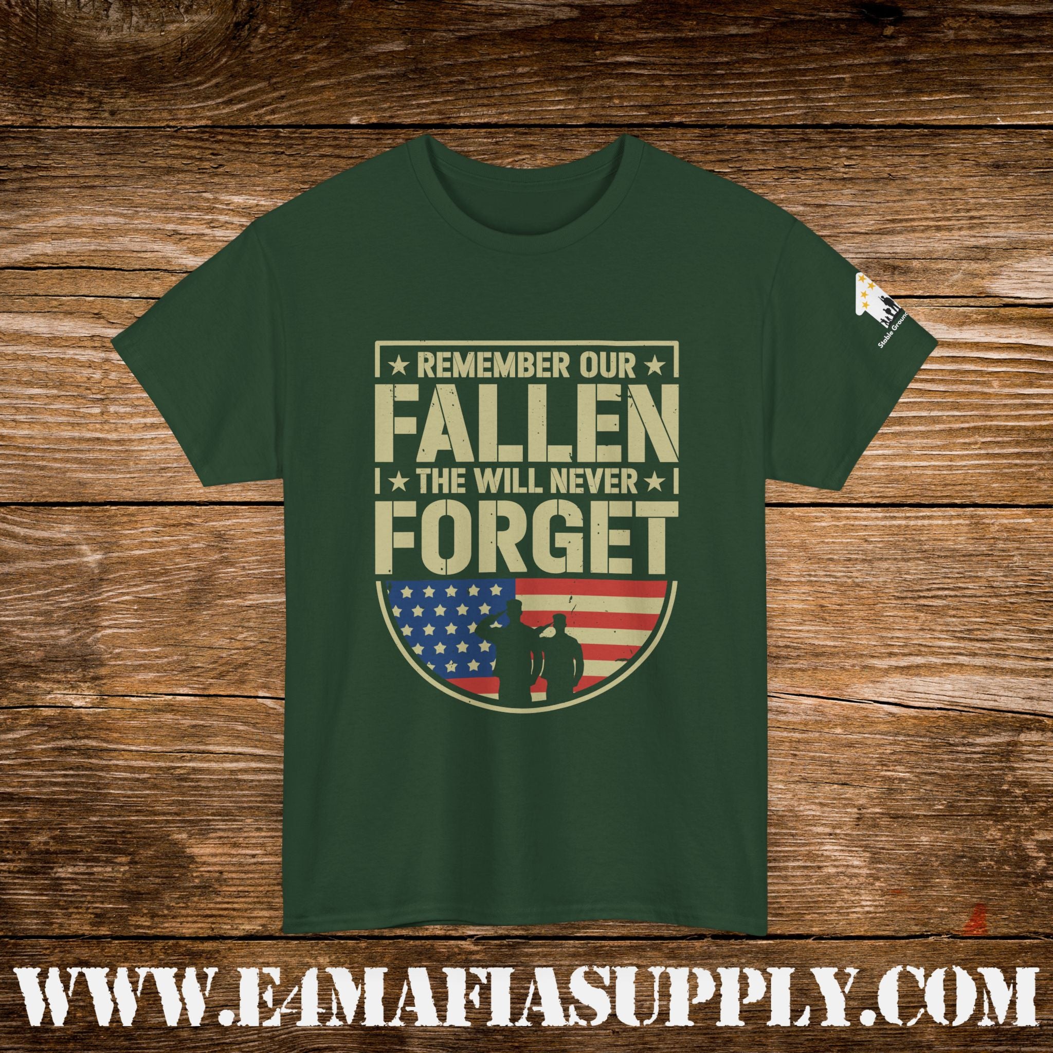 “Remember Our Fallen – We Will Never Forget” – Patriotic Memorial Veteran T-Shirt
