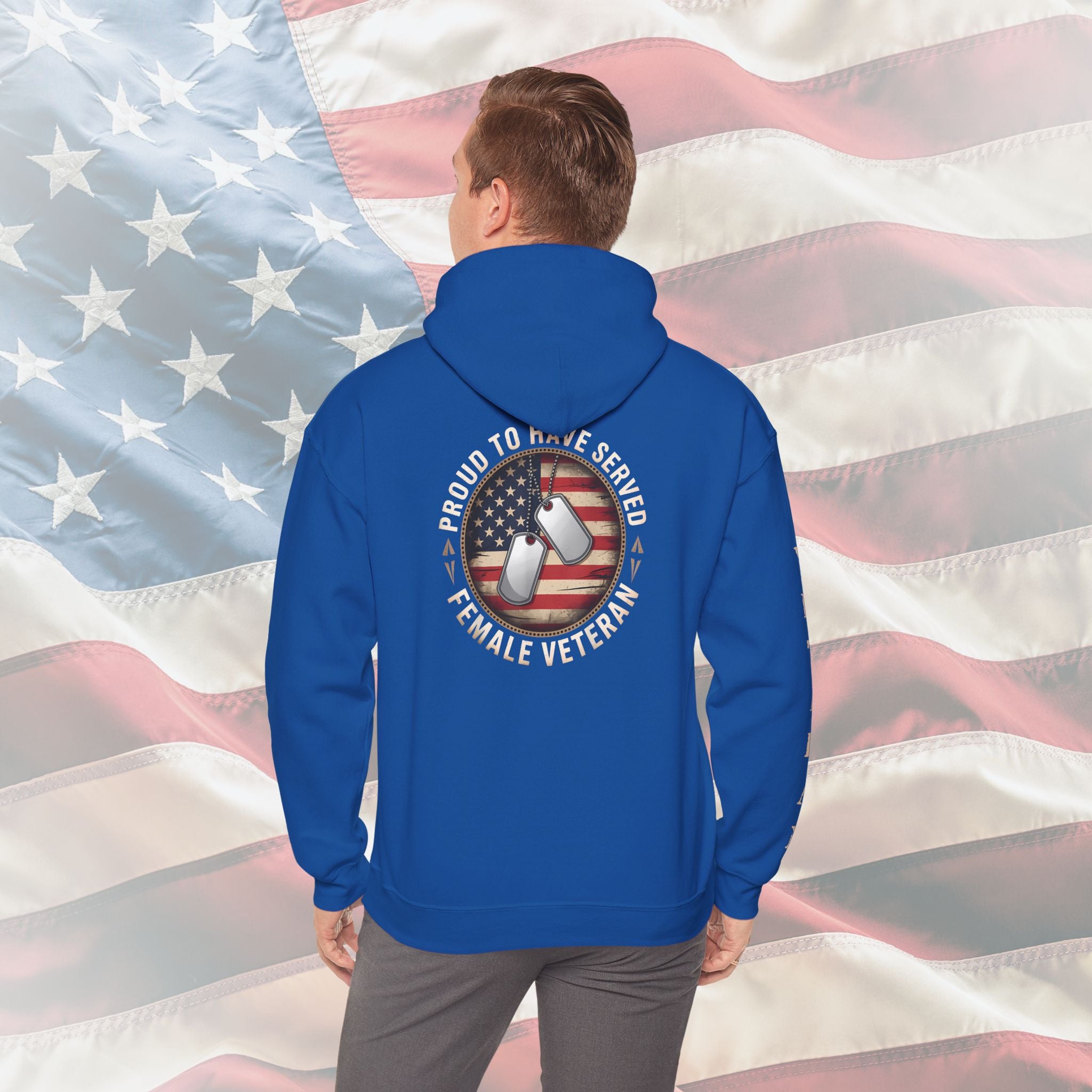 “Proud to Have Served” Female Veteran Military Hoodie
